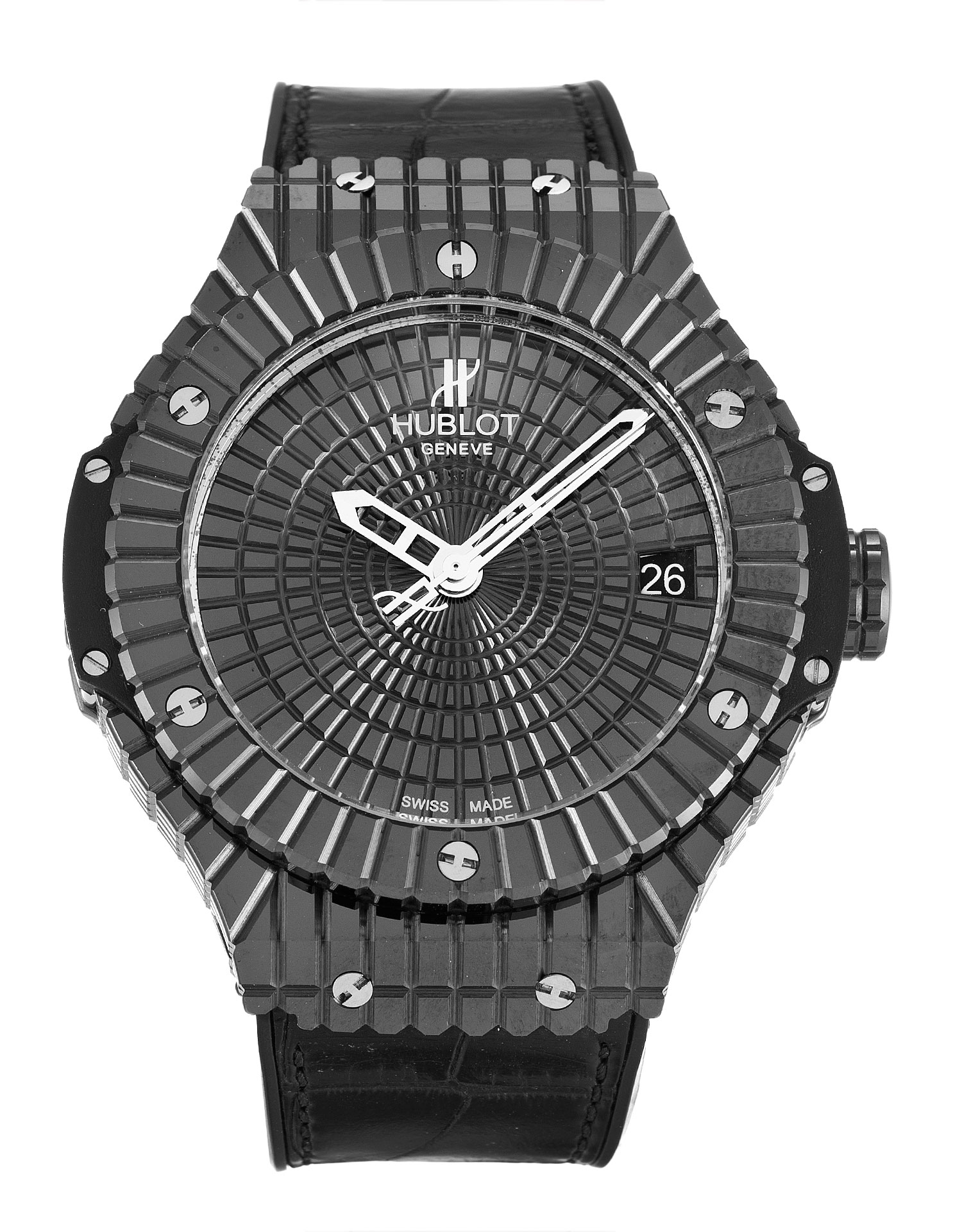 Hublot 41mm Automatic Mens Watch Replica Ceramic Case Black Dial 346.CX.1800.BR