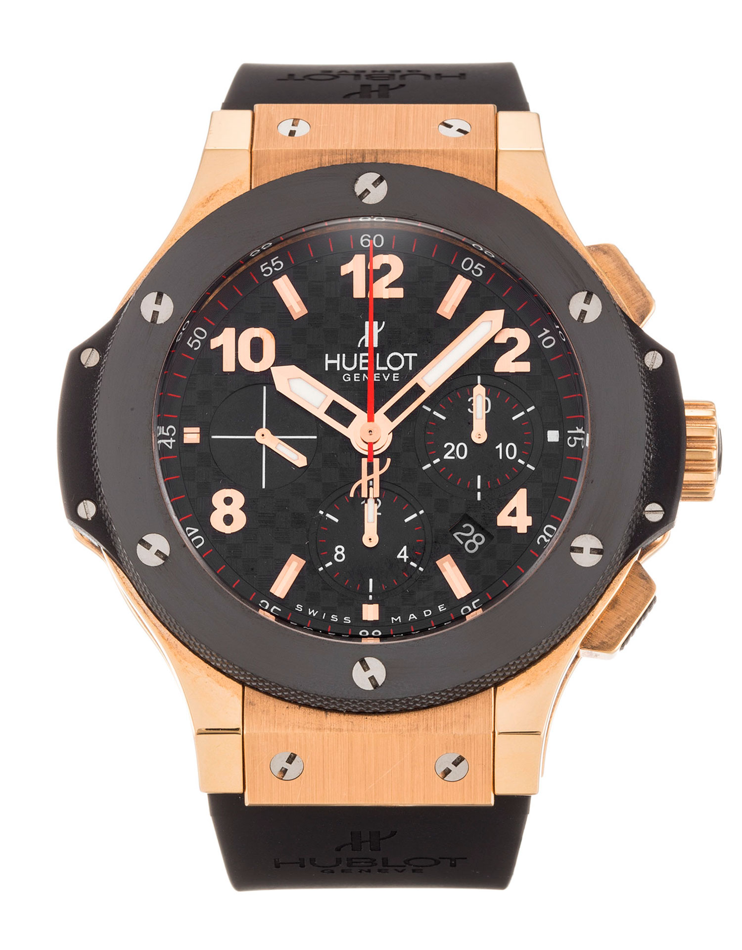 Hublot 301.PB.131.RX 44mm Automatic Steel Replica Watch | Quartz | Mens | Gold | Rubber Black