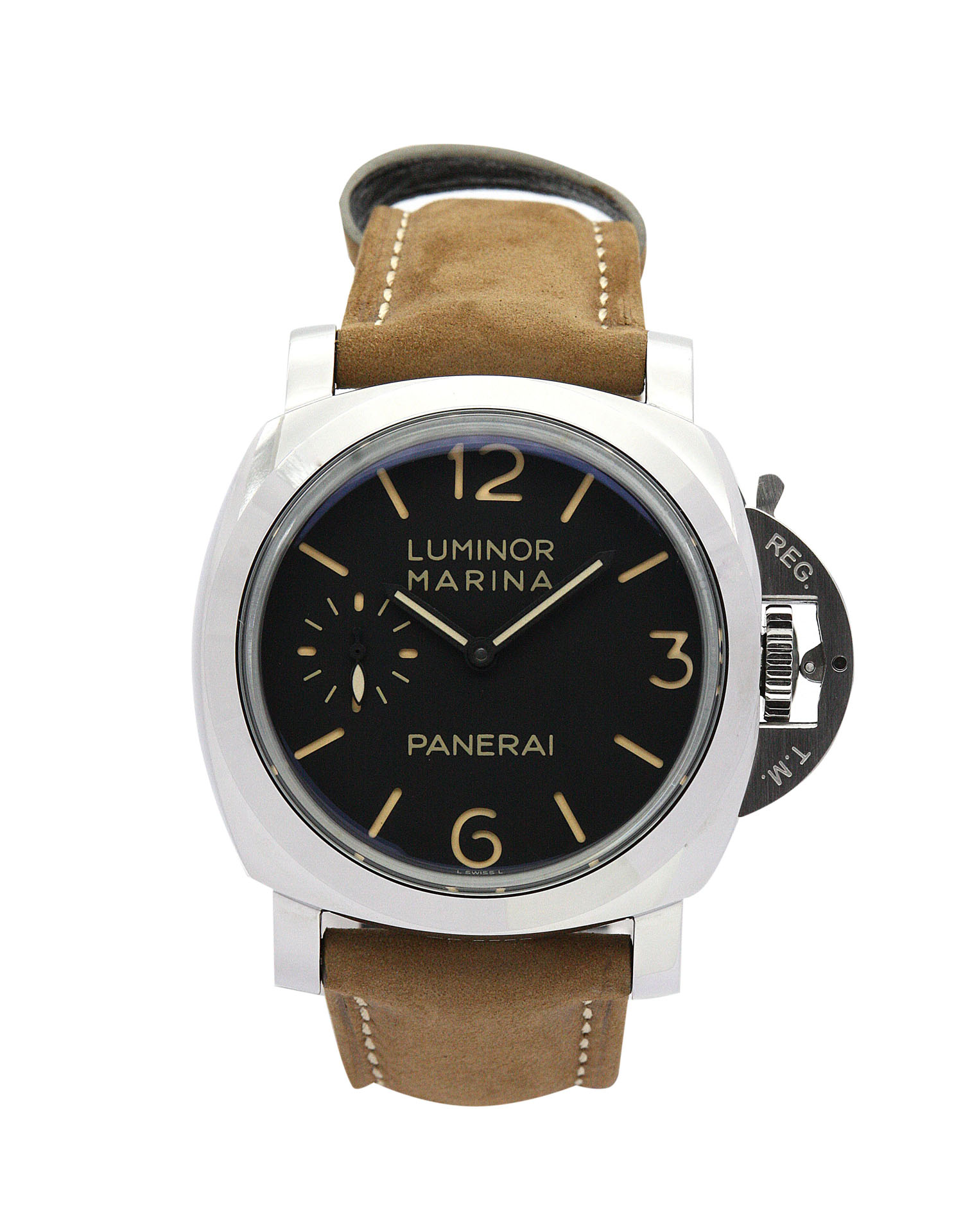 Panerai Luminor Marina PAM00422 Replica Watch, Automatic Movement, 47MM Steel Case, Brown Leather
