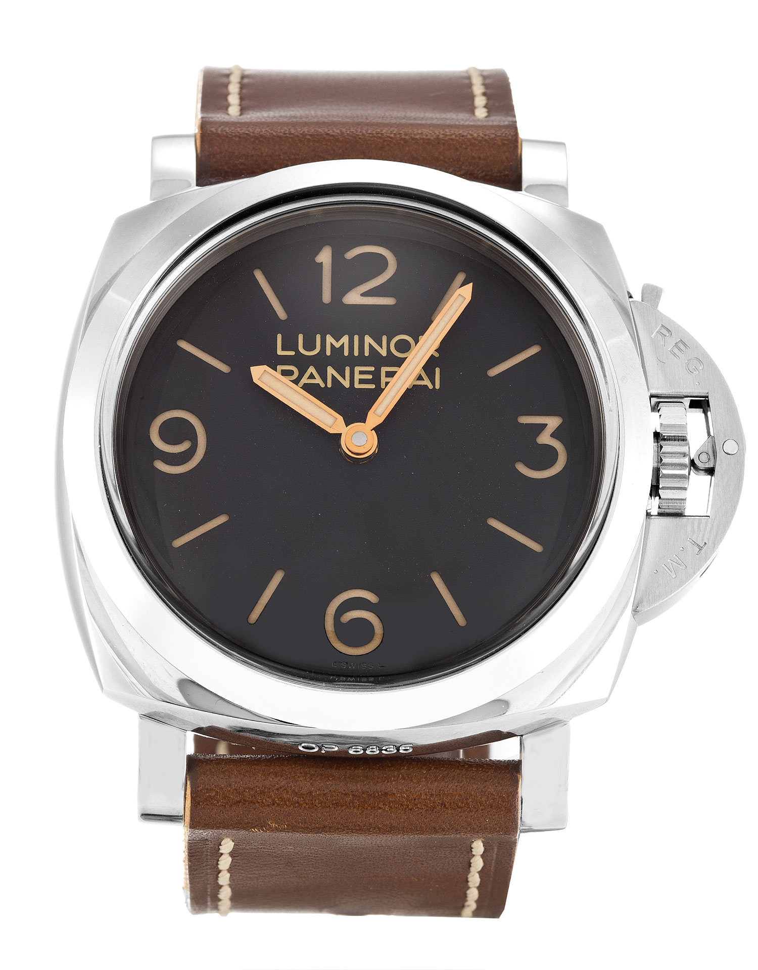 Panerai Luminor 1950 PAM00372 Mens Manual Movement Steel Case 47mm Black Arabic Dial Replica Watch