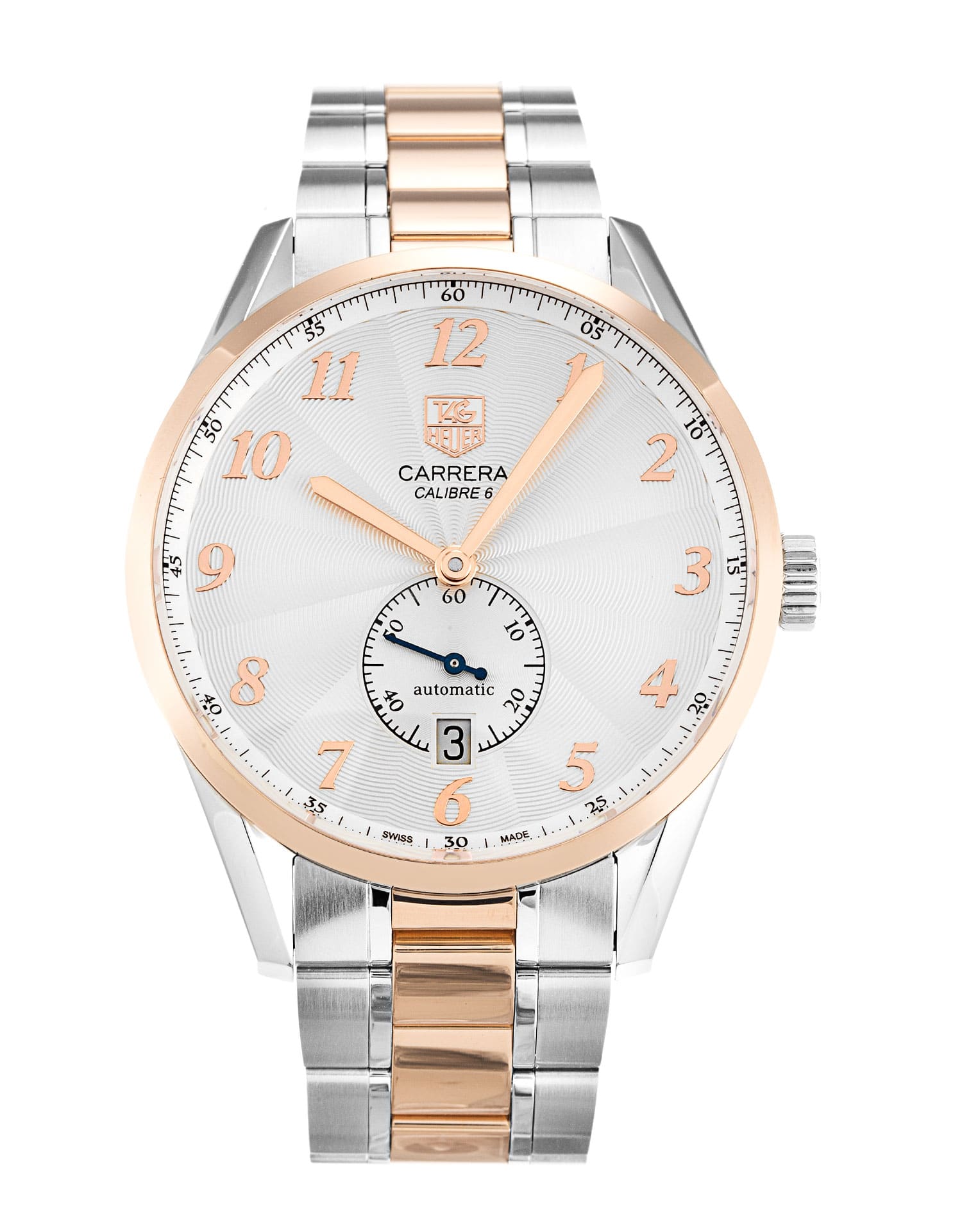 Tag Heuer Carrera WAS2151.BD0734 - Automatic Watch - 39mm Steel & Rose Gold Case - Unisex