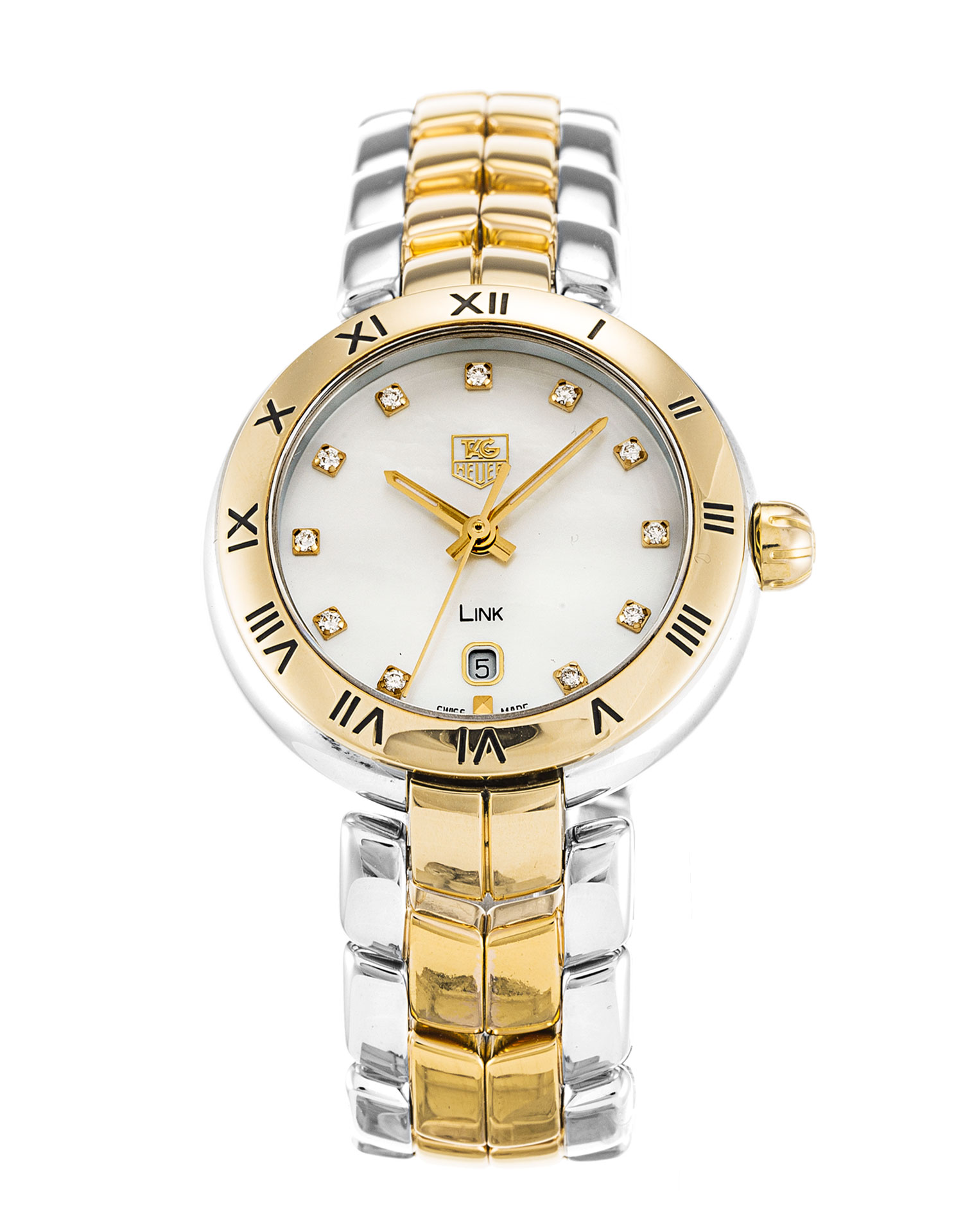 Tag Heuer Link WAT1453.BB0960 Replica Watch, Ladies, 27MM Steel & Yellow Gold Case, Quartz