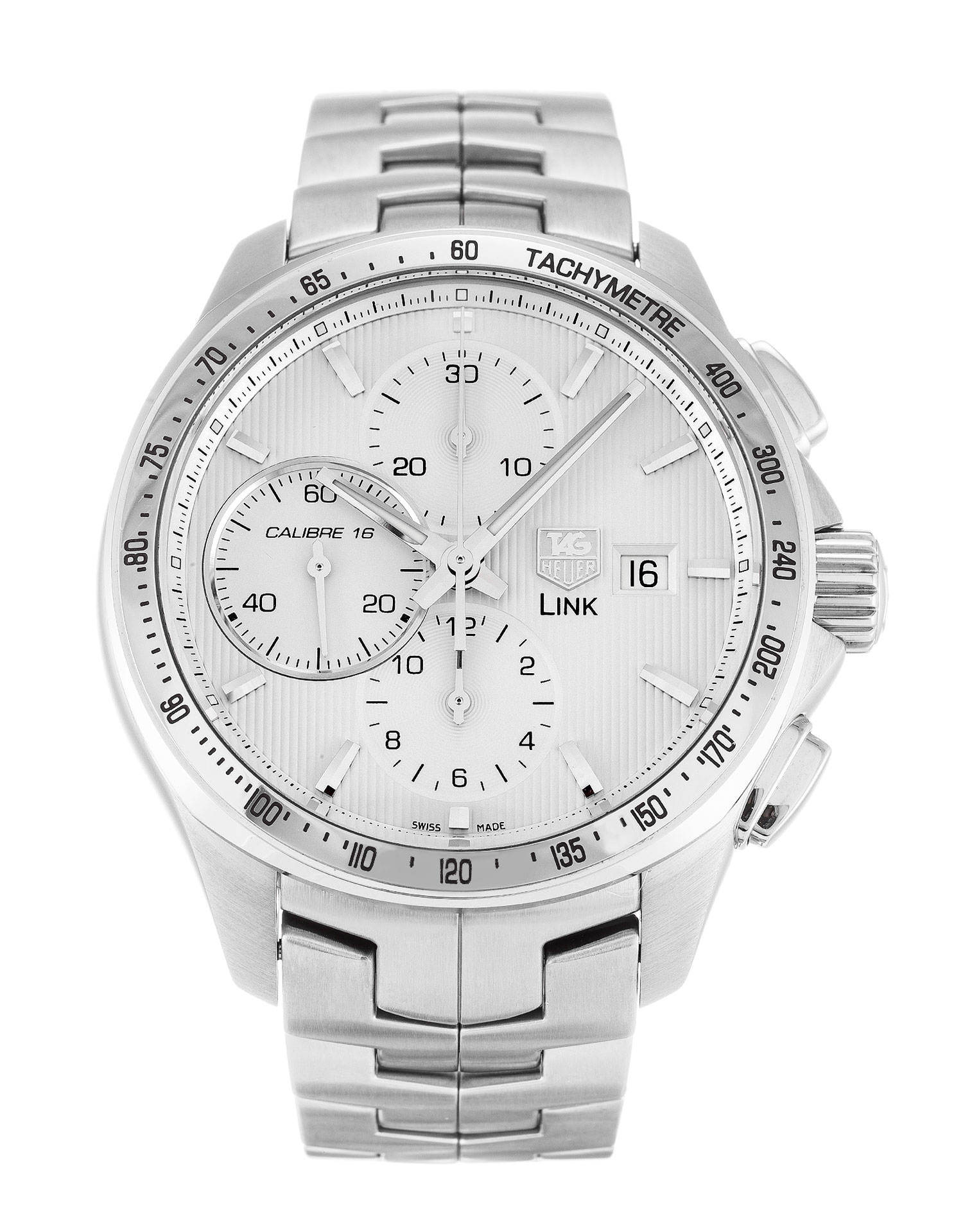 Tag Heuer Link CAT2011.BA0952 Mens Quartz Watch, 43mm Steel Case, Silver Dial