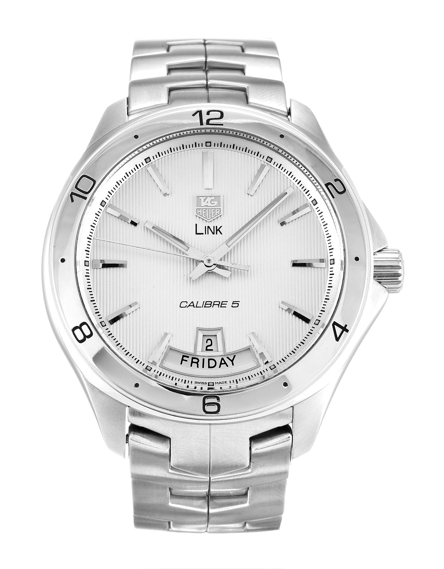 Tag Heuer Link Mens Replica Watch Automatic WAT2011.BA0951 Silver Baton Steel Case 42mm