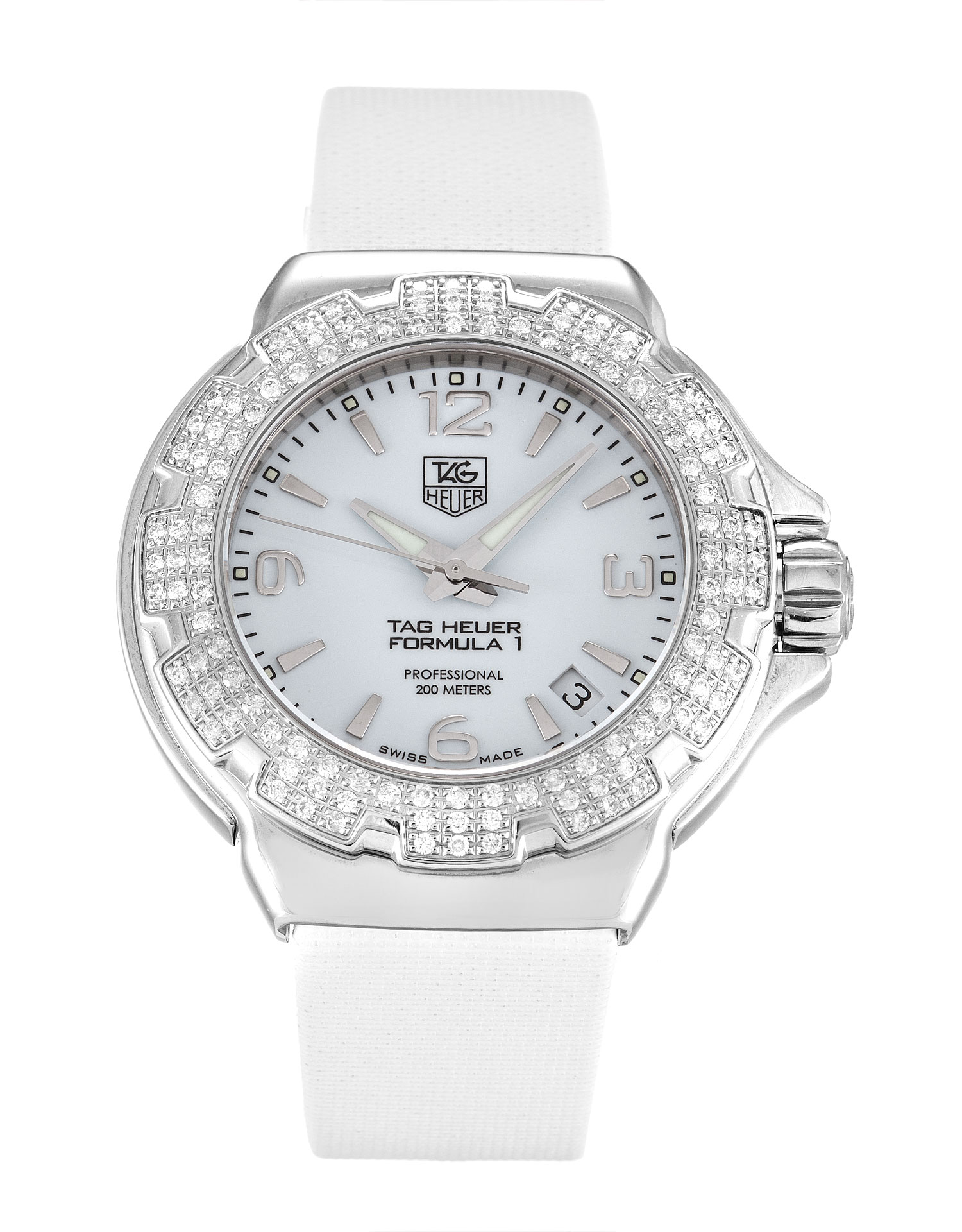 - TAG HEUER FORMULA 1 WAC1215.BC0840 - AUTOMATIC - SILVER DIAL - LADIES - QUARTZ - 37 MM