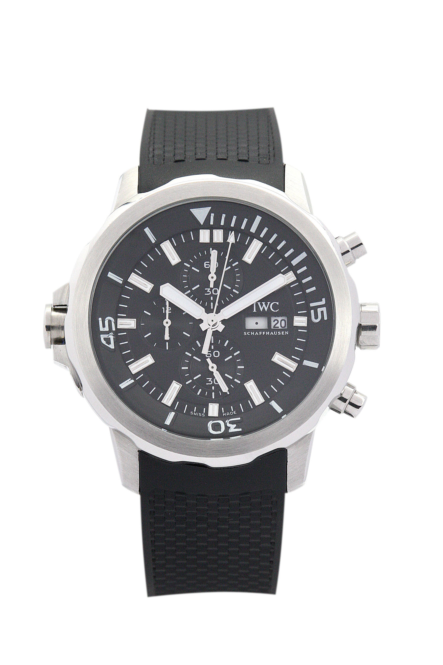 IWC Aquatimer IW376801 | Quartz | 46 MM Steel | Black Dial | Water Resistant | Mens Replica Watch