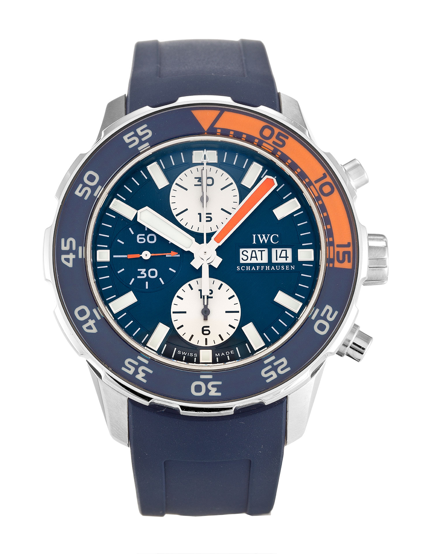 -15202ST.OO.1240ST.01 - IWC Aquatimer IW376704 Mens Quartz Watch - 44mm Steel Case - Blue Dial