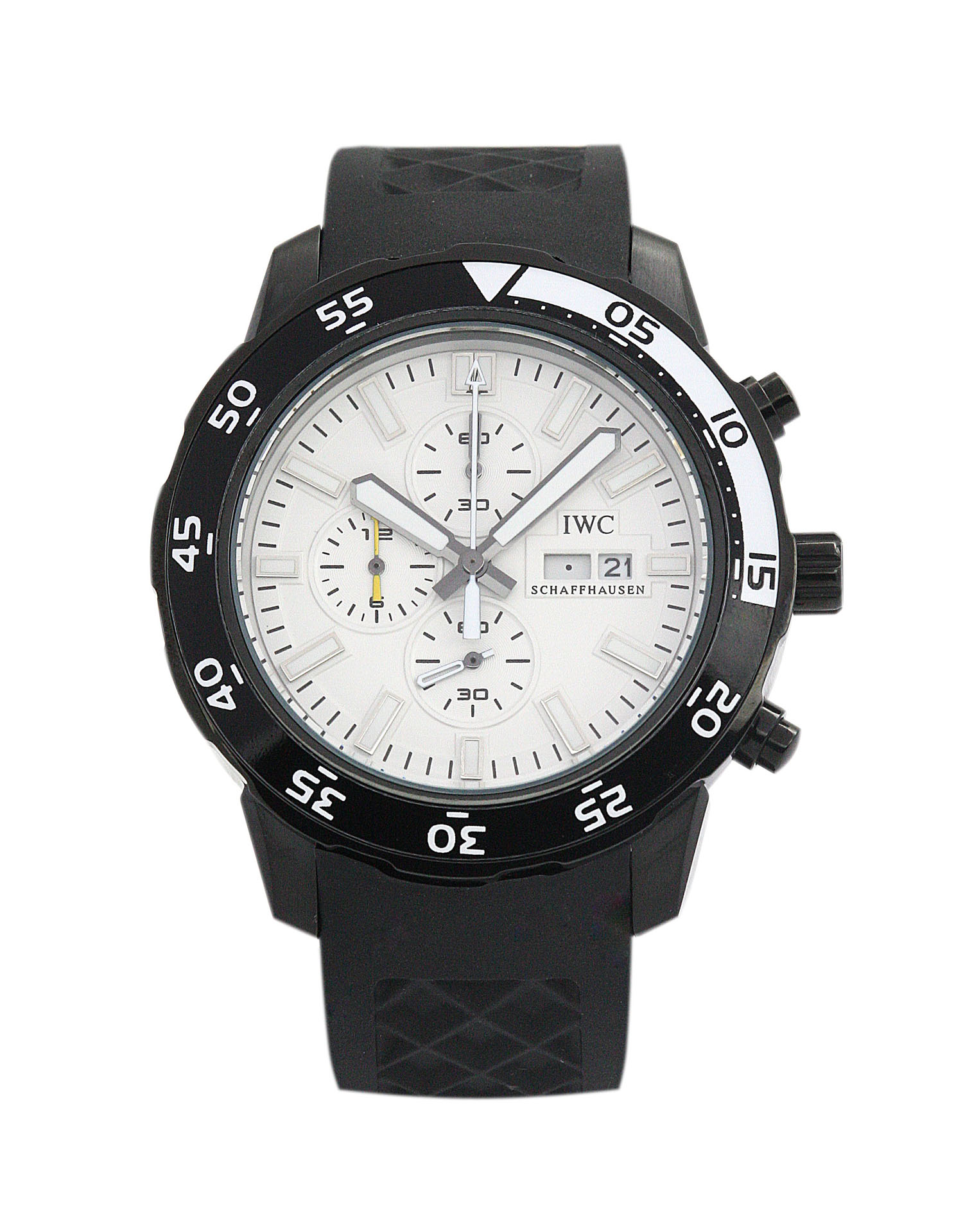 IWC Aquatimer IW376705 Replica Watch, Quartz Movement, 44mm Steel Case, Baton Dial, Rubber Strap