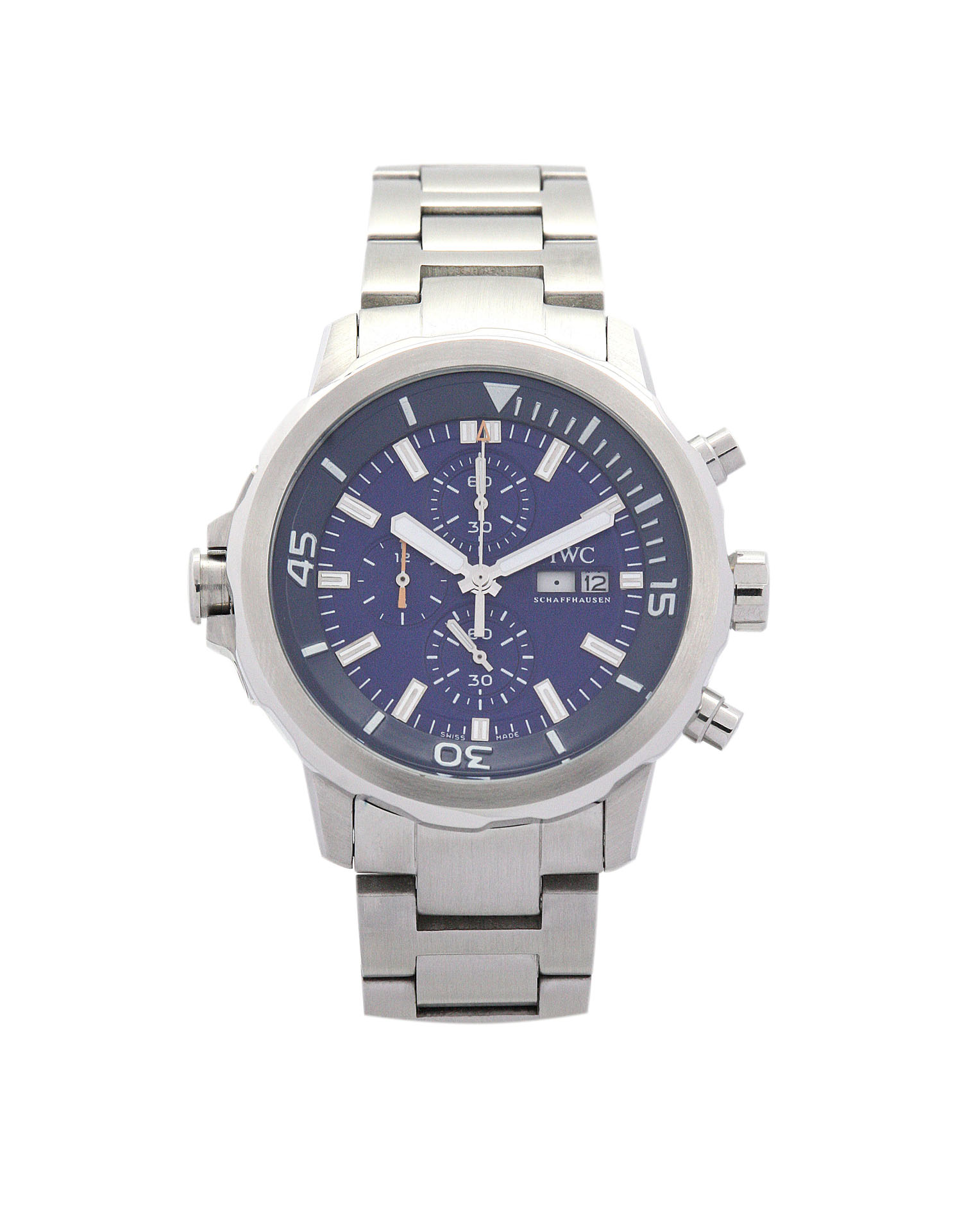 IWC IW376801 Aquatimer Replica Watch, 46MM Steel Case, Blue Dial