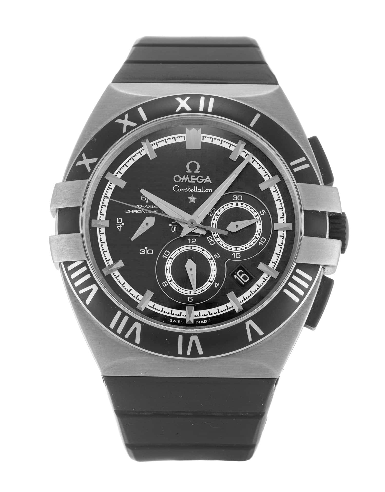 121.92.41.50.01.001 - Omega Constellation Double Eagle - Quartz - 41MM Titanium - Rubber Black