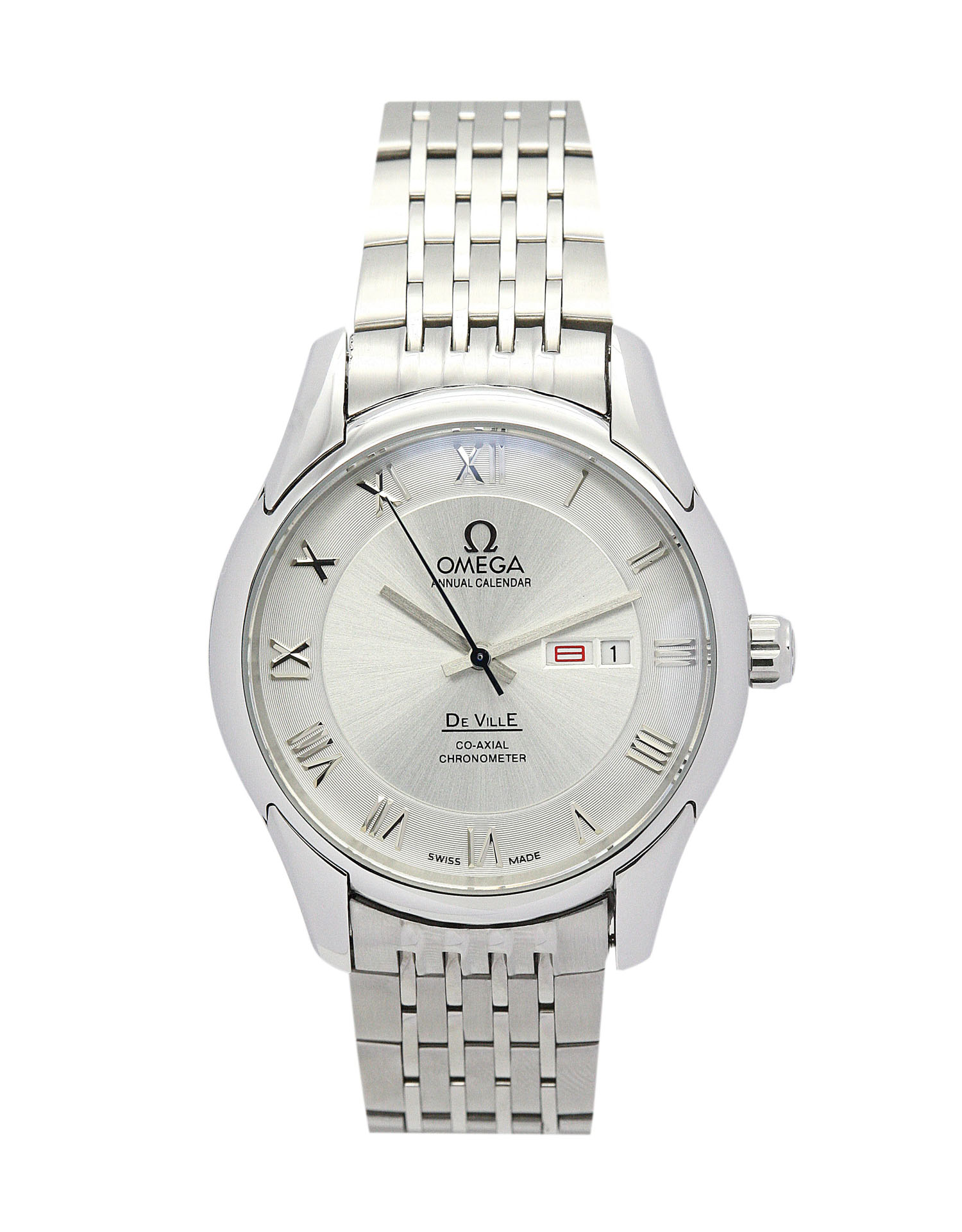 Omega De Ville Hour Vision Mens Automatic Silver Baton Steel Case 41mm Replica Watch