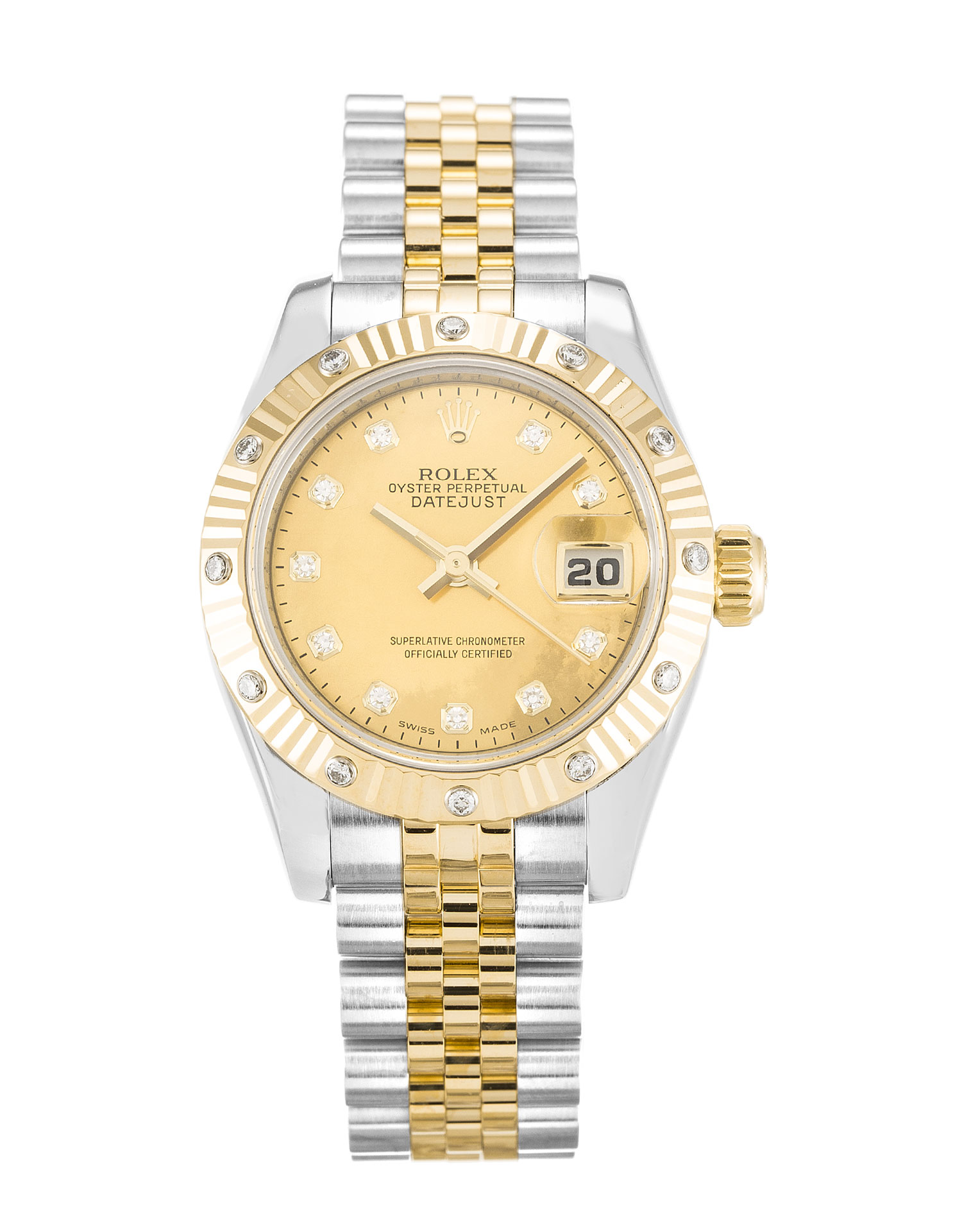 Rolex Datejust Lady 179313 Automatic, 26mm Steel/Yellow Gold, Diamond Dial Replica Watch