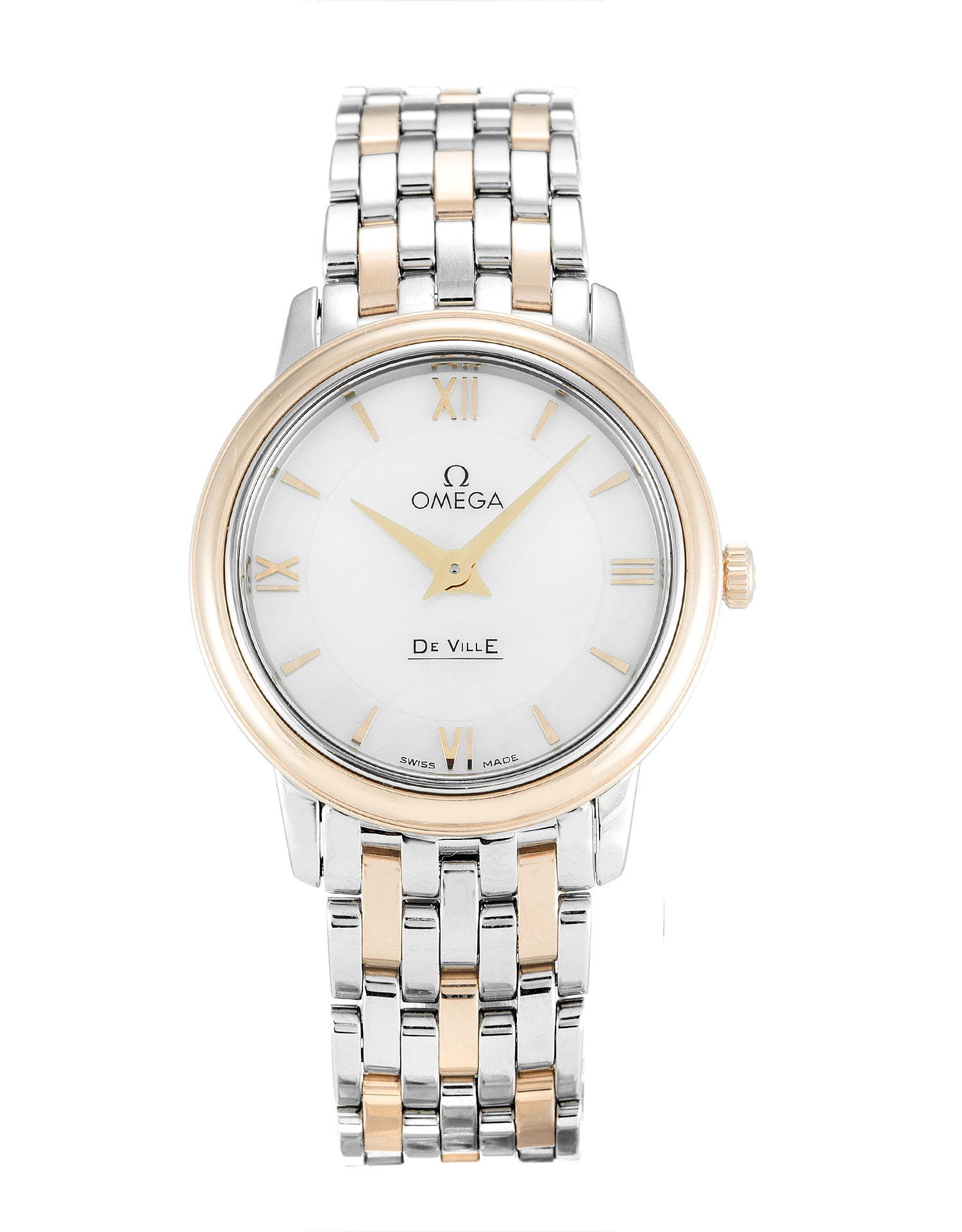 Omega De Ville Prestige Ladies 424.20.27.60.05.002 - Quartz - 27 MM - Steel & Rose Gold Case