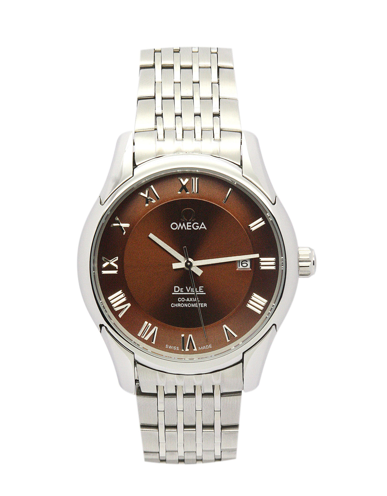 15202ST.OO.1240ST.01 - Omega De Ville Hour Vision Replica Watch - Automatic - Brown Baton Dial