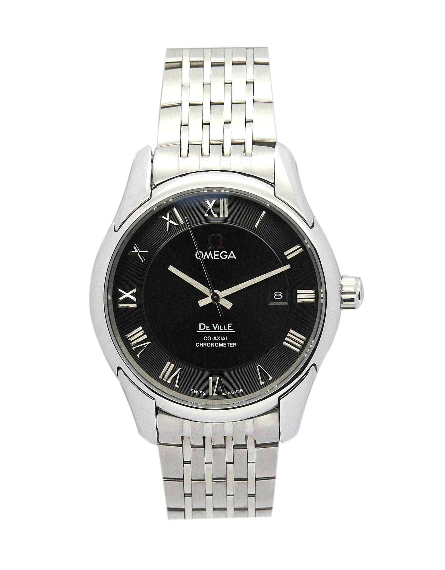 Omega De Ville Hour Vision Mens Automatic Co-Axial 41MM Steel Case Baton Dial 43133412121001