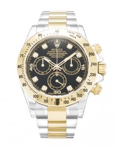 Rolex Daytona 116523-40MM | Automatic | Steel | 40MM Gold Diamond Dial Replica Watch