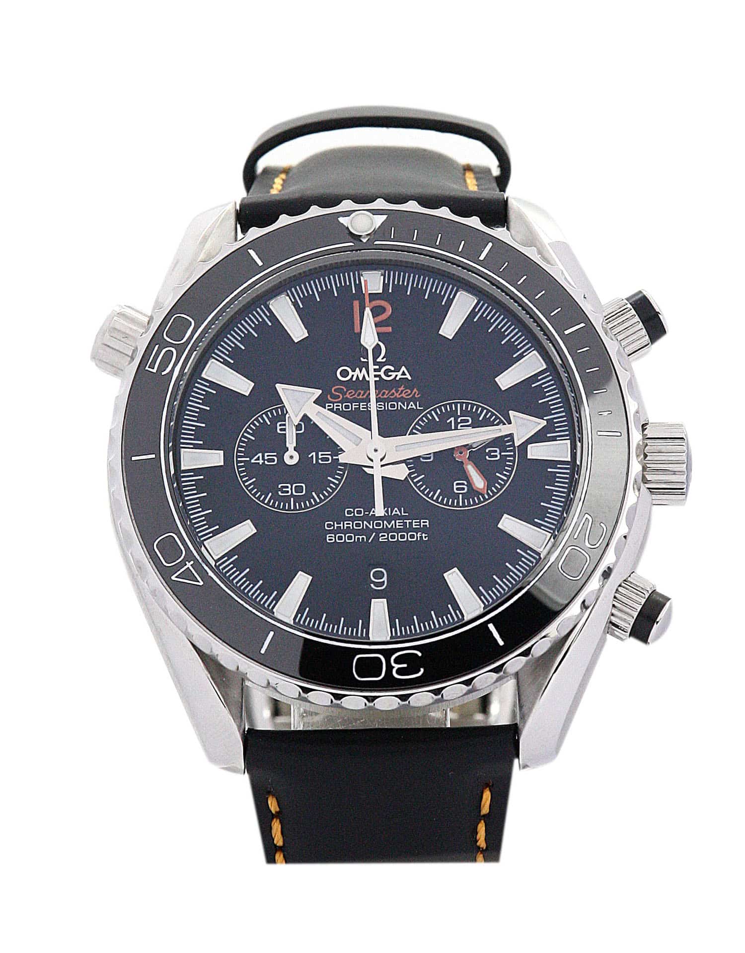 Omega Speedmaster Date 3811.80.03 Replica Watch, Black Baton Dial, Steel & Black Leather Band