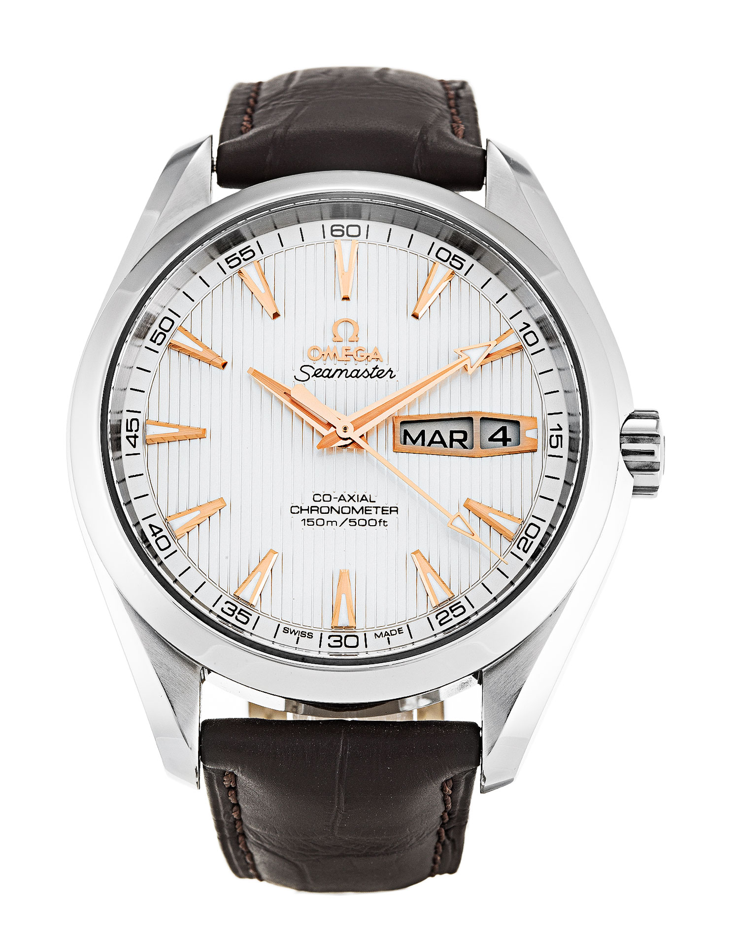 Omega Aqua Terra 150m Gents 231.13.43.22.02.002 Automatic Watch - 43mm Steel Case - Baton Dial