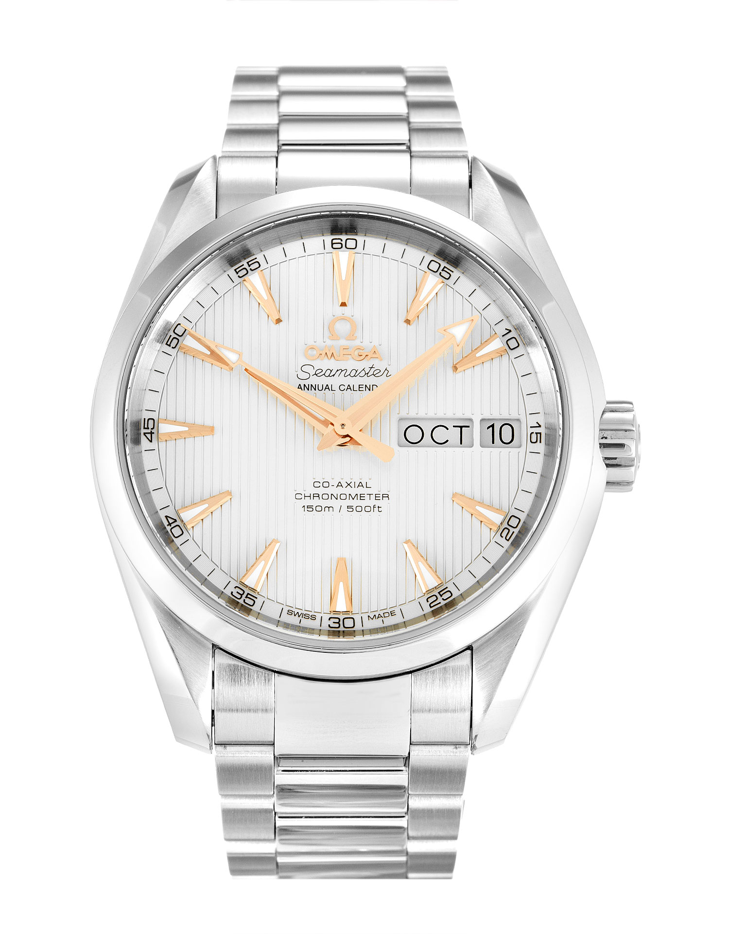 Omega Aqua Terra 150m Gents 231.10.39.22.02.001 Automatic Silver Baton Dial Steel Case & Bracelet