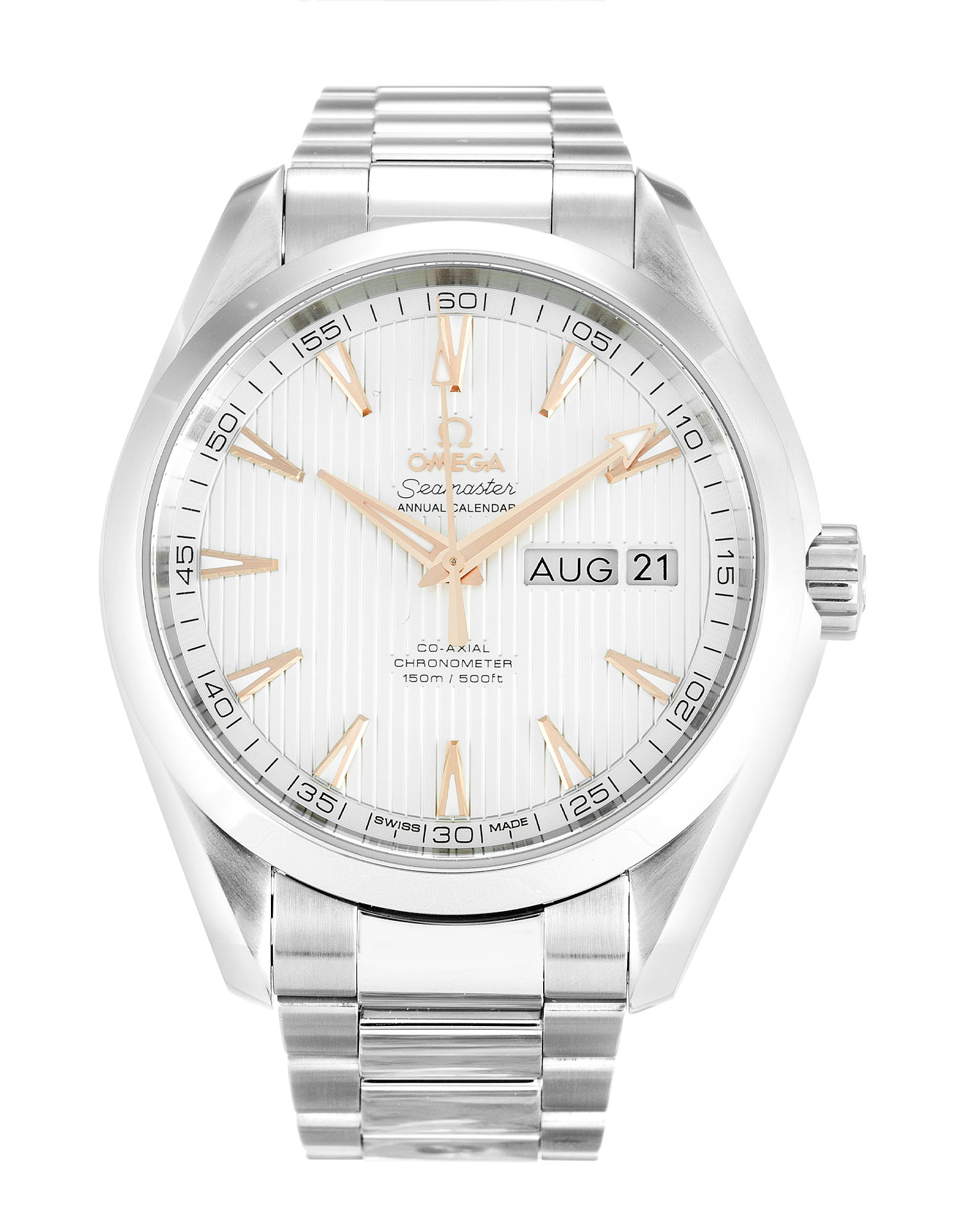 Omega Aqua Terra 150m Gents 231.10.43.22.02.003 Automatic Silver Baton Steel Case Watch