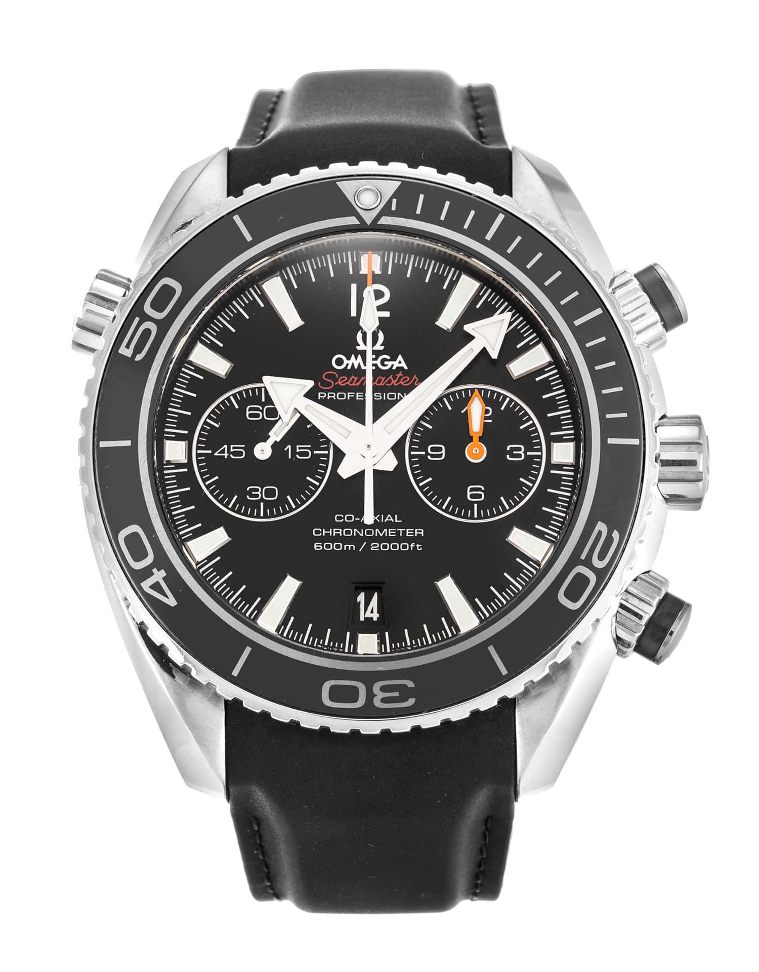 Omega Planet Ocean Replica Watch, Automatic Movement, 45.5mm Steel Case, Rubber Band, Black Baton