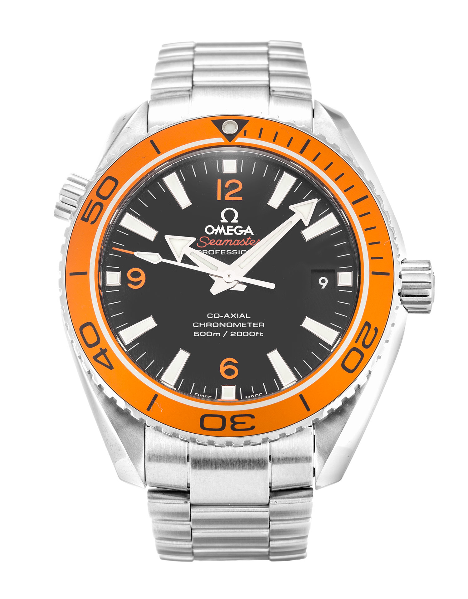 Omega Planet Ocean Replica Watch, Mens Automatic Movement, 42MM Steel Case, Black Arabic Dial