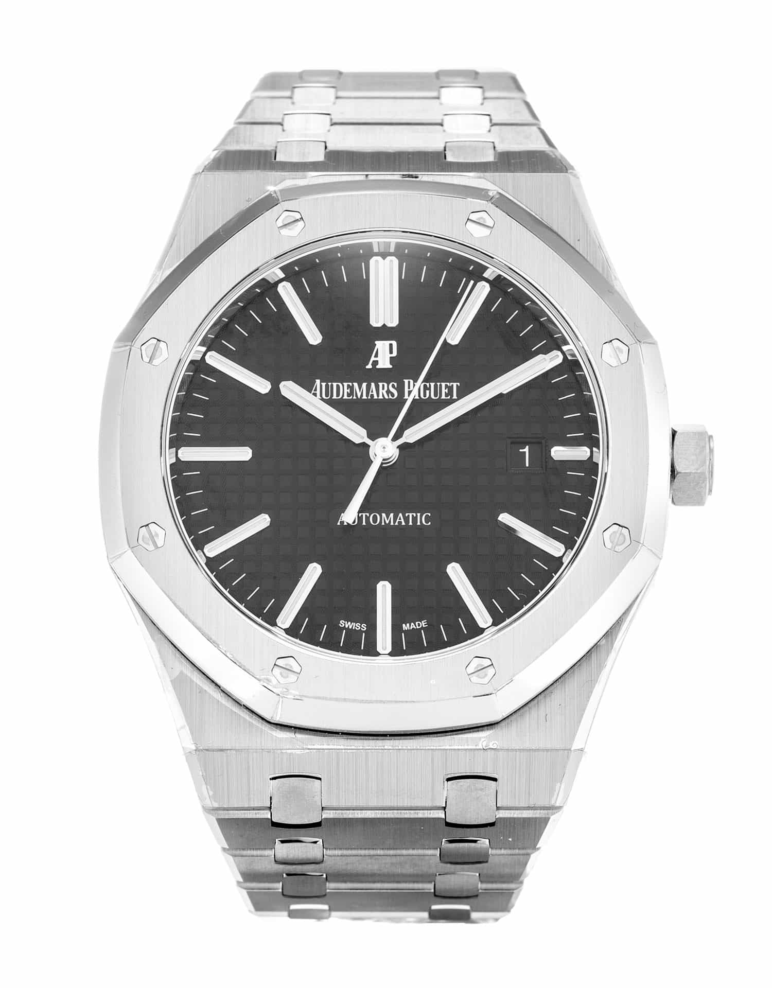 Audemars Piguet Royal Oak Automatic Mens Watch 15400ST.OO.1220ST.01, Black Baton Dial, 41MM Steel