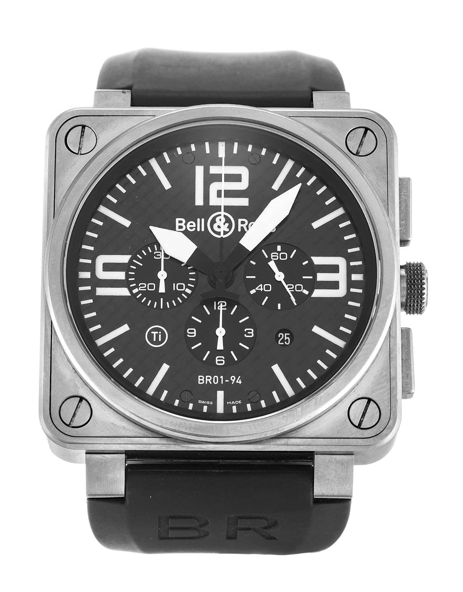 Bell Ross BR01-94 Chronograph Titanium Replica Watch, Quartz Movement, 46mm Titanium Case