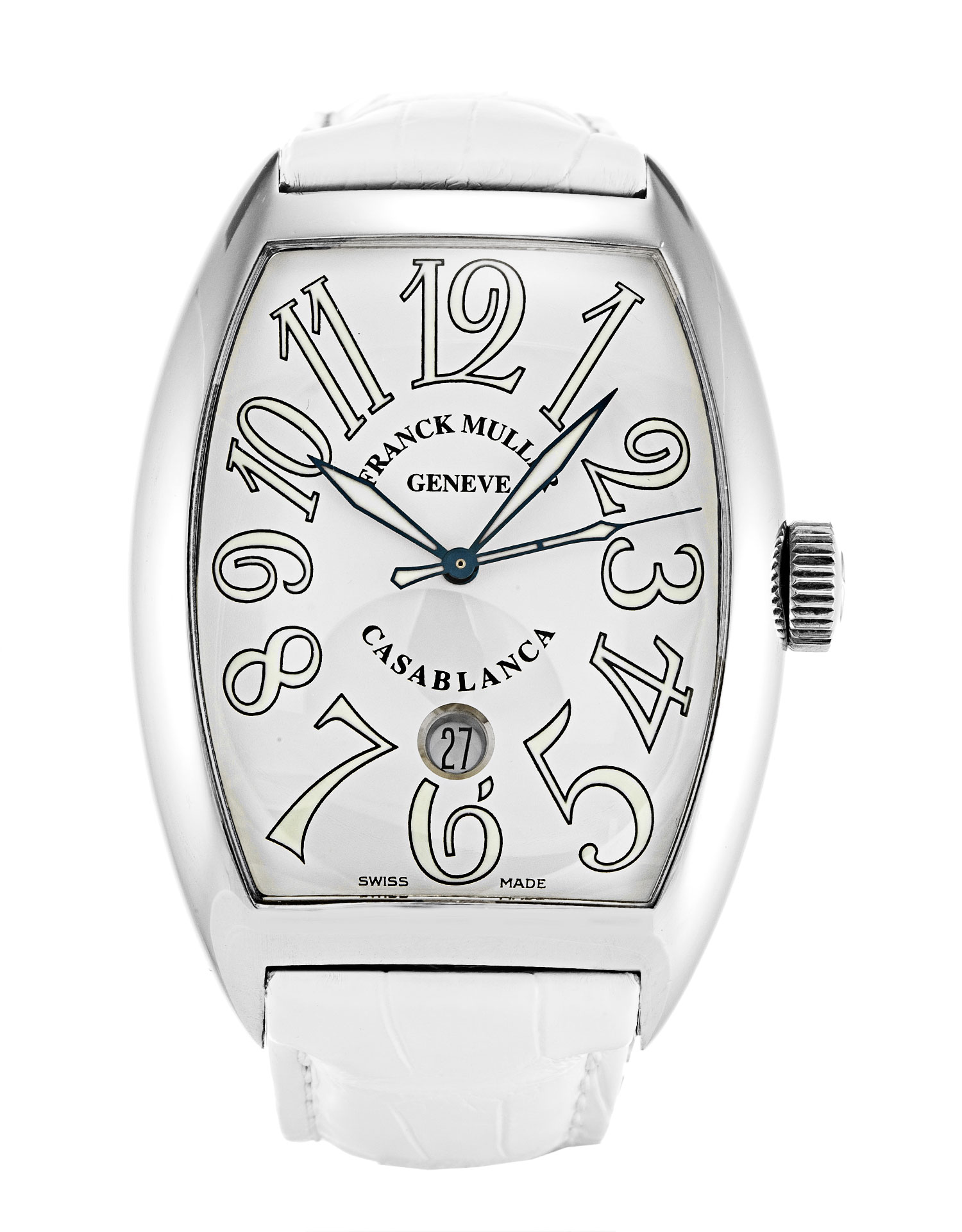 Franck Muller Casablanca 8880 C DT Automatic Mens Watch, Steel Case, White Arabic Dial, Replica