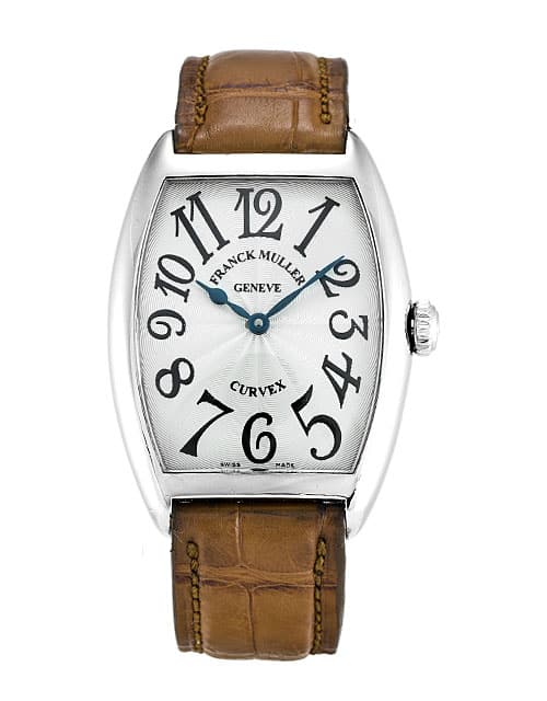 7502 QZ - Franck Muller Cintr??e Curvex Replica Watch - Quartz - Silver Arabic Dial
