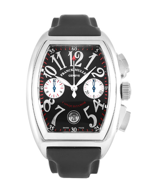 Franck Muller Conquistador 8005 CC Replica Watch, Automatic, 36MM Steel Case, Black Arabic Dial