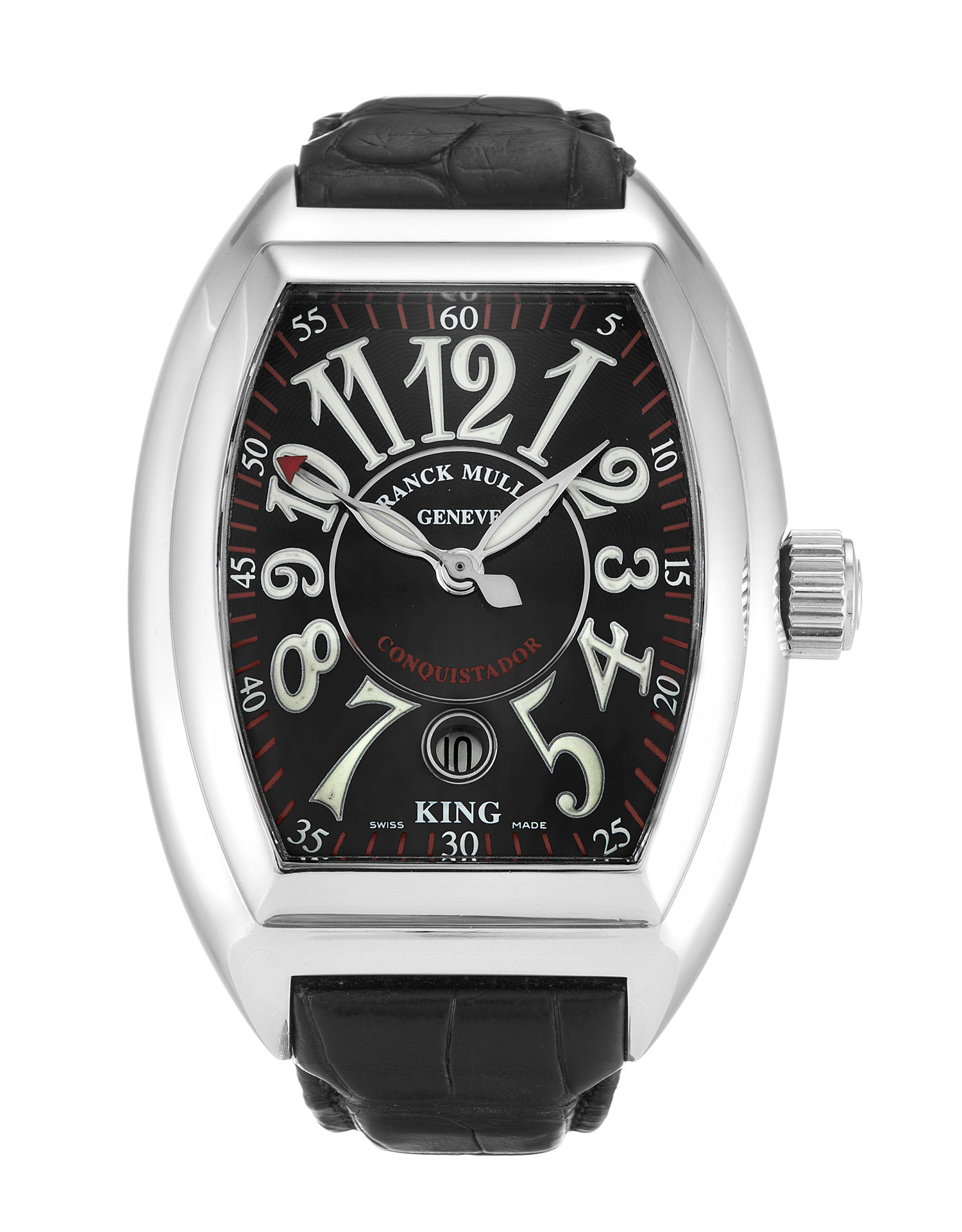 Franck Muller King Conquistador 8005 K SC | Automatic | Steel | 38mm | Black Arabic | Mens Watch