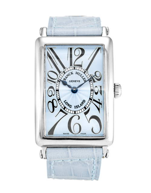 Franck Muller Long Island 950 QZ - Quartz - 34MM White Gold - Blue Arabic Dial - Unisex - Replica
