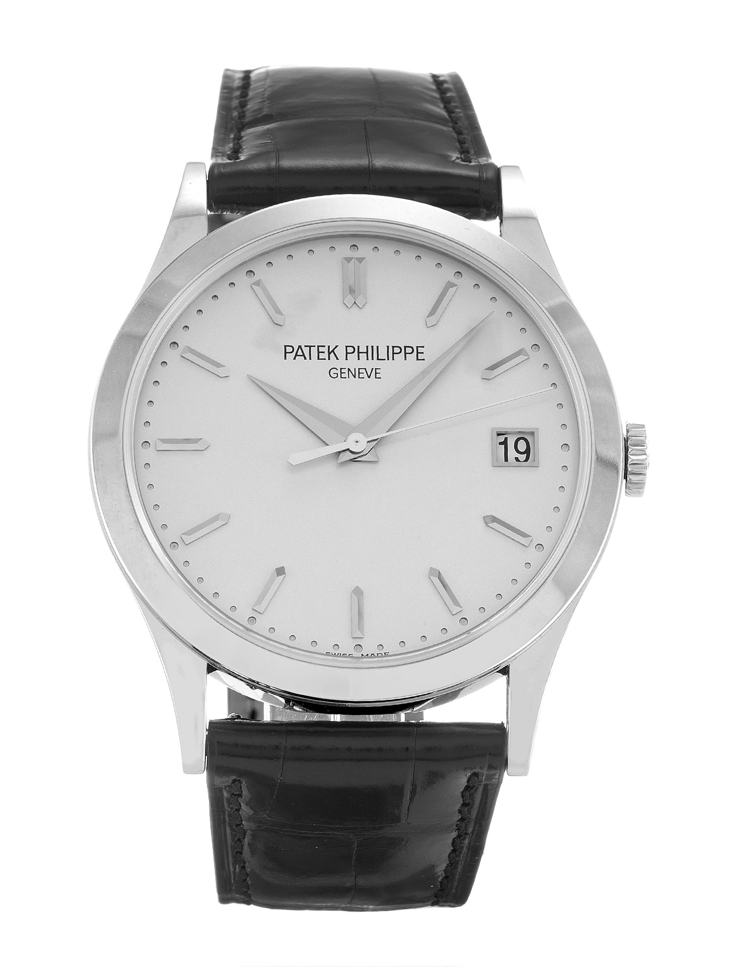 Patek Philippe Calatrava 5296G-010 Automatic Silver Baton White Gold Mens Watch Replica