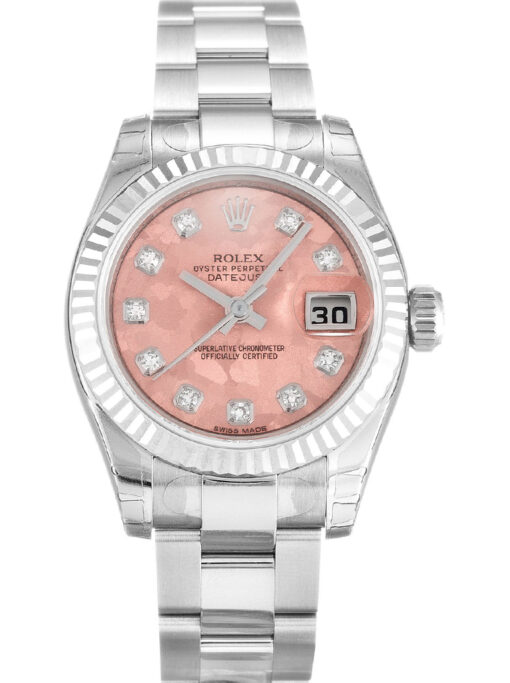 Rolex Lady-Datejust 26mm Gold Dust ?C Pink Dial 179174 Super Clone