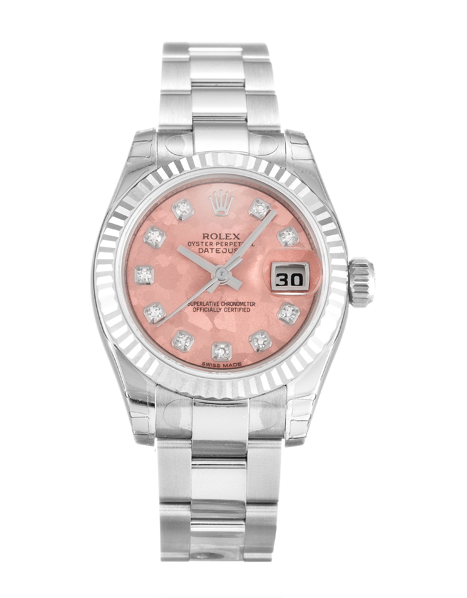 Rolex Datejust Lady 179174 Replica Watch, Automatic Movement, 26mm Steel Case, Gold Dust Pink Dial