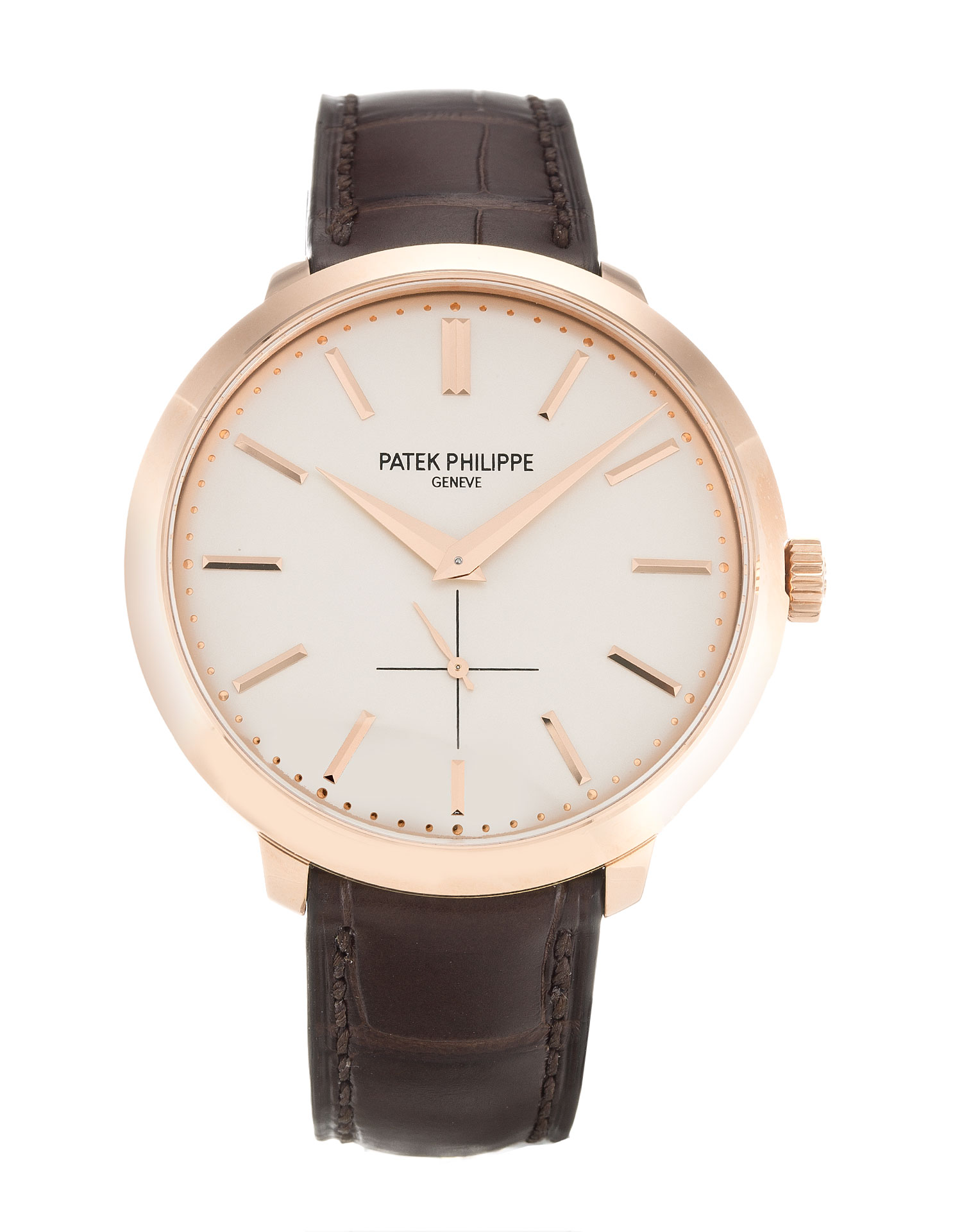 Patek Philippe Calatrava 5123R-001 Mens Manual Watch, Rose Gold Case, Baton Dial