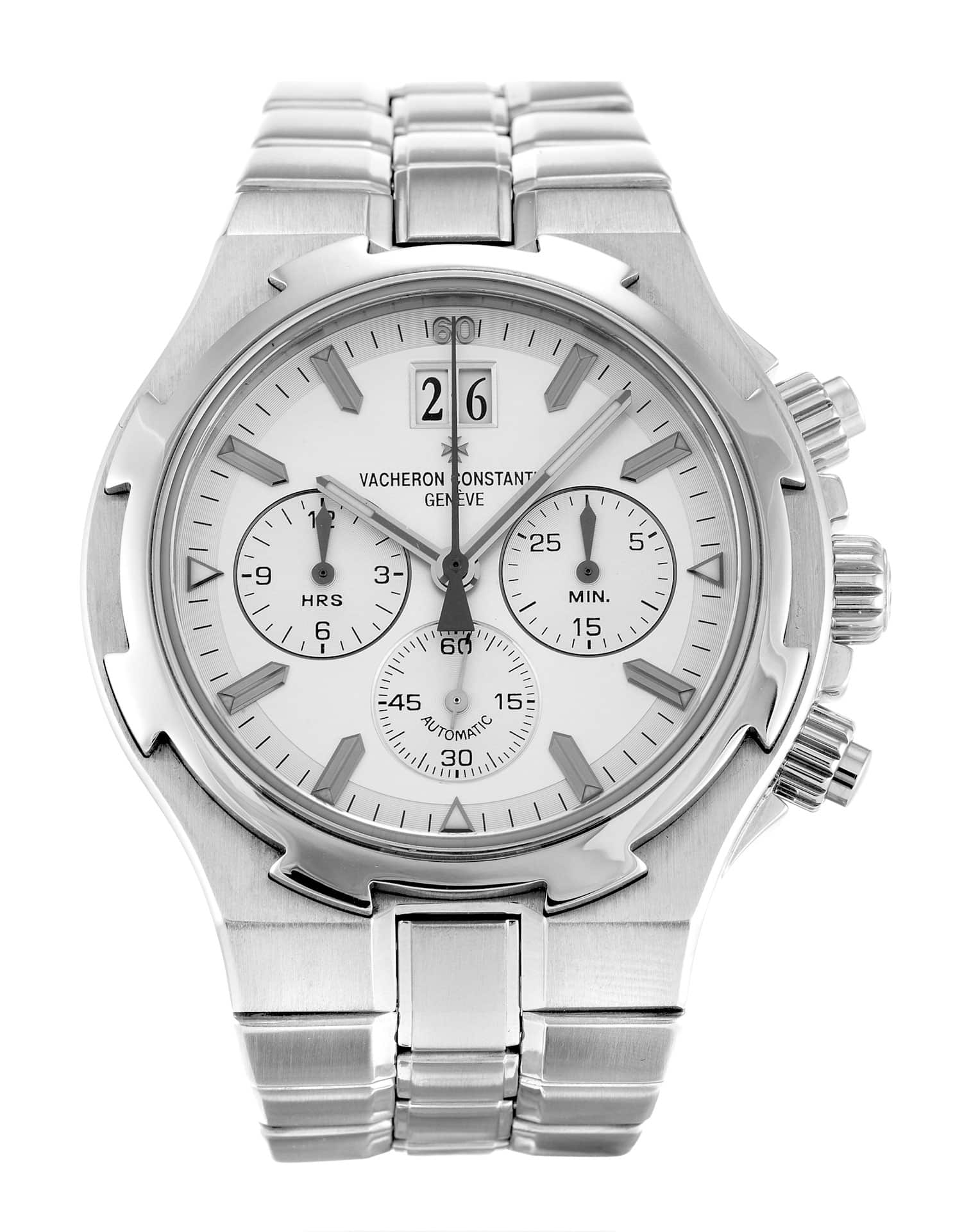 Vacheron Constantin OVERSEAS 49140/423A-8790 Mens Quartz Watch, 40MM Steel Case, Silver Baton Dial