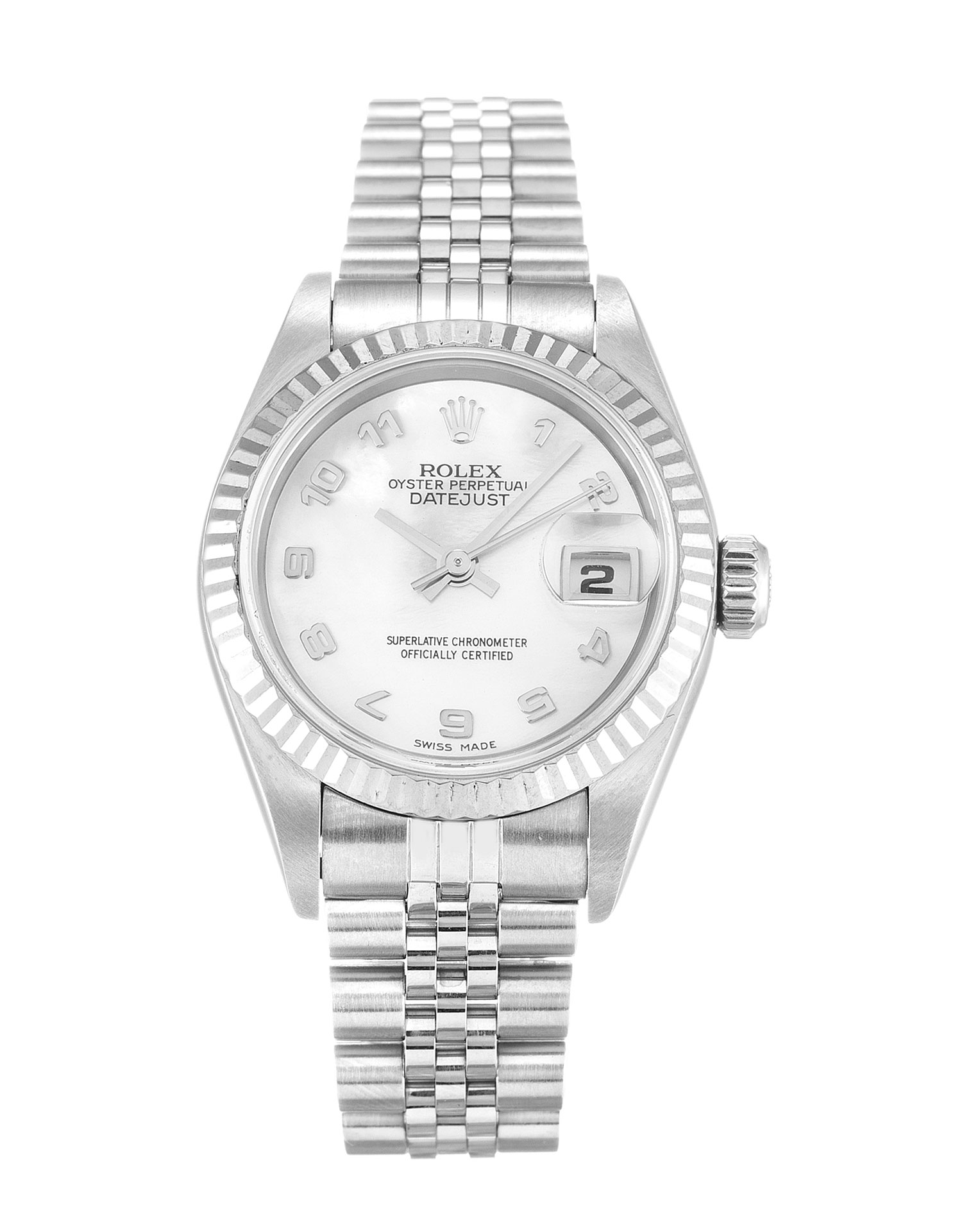 Rolex Datejust Lady 79174 Replica Watch, Mother of Pearl White Dial, Steel & White Gold Case