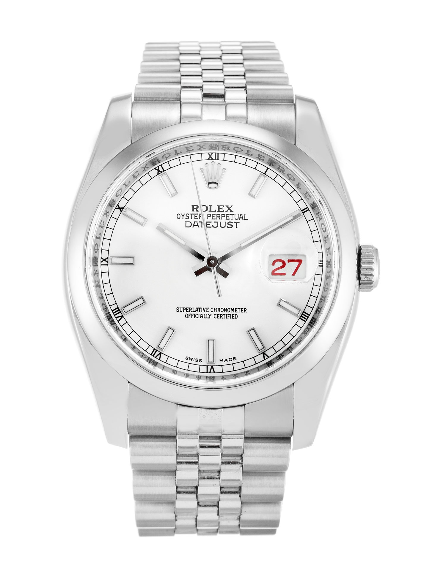 Rolex Datejust 116200 | Automatic | Steel | 36mm Baton Dial Replica Watch