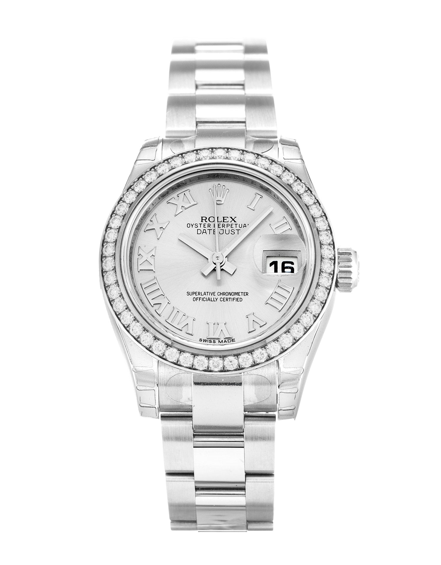Rolex Datejust Lady 179384 Automatic 26mm Steel & White Gold Diamond Set Silver Roman Numeral