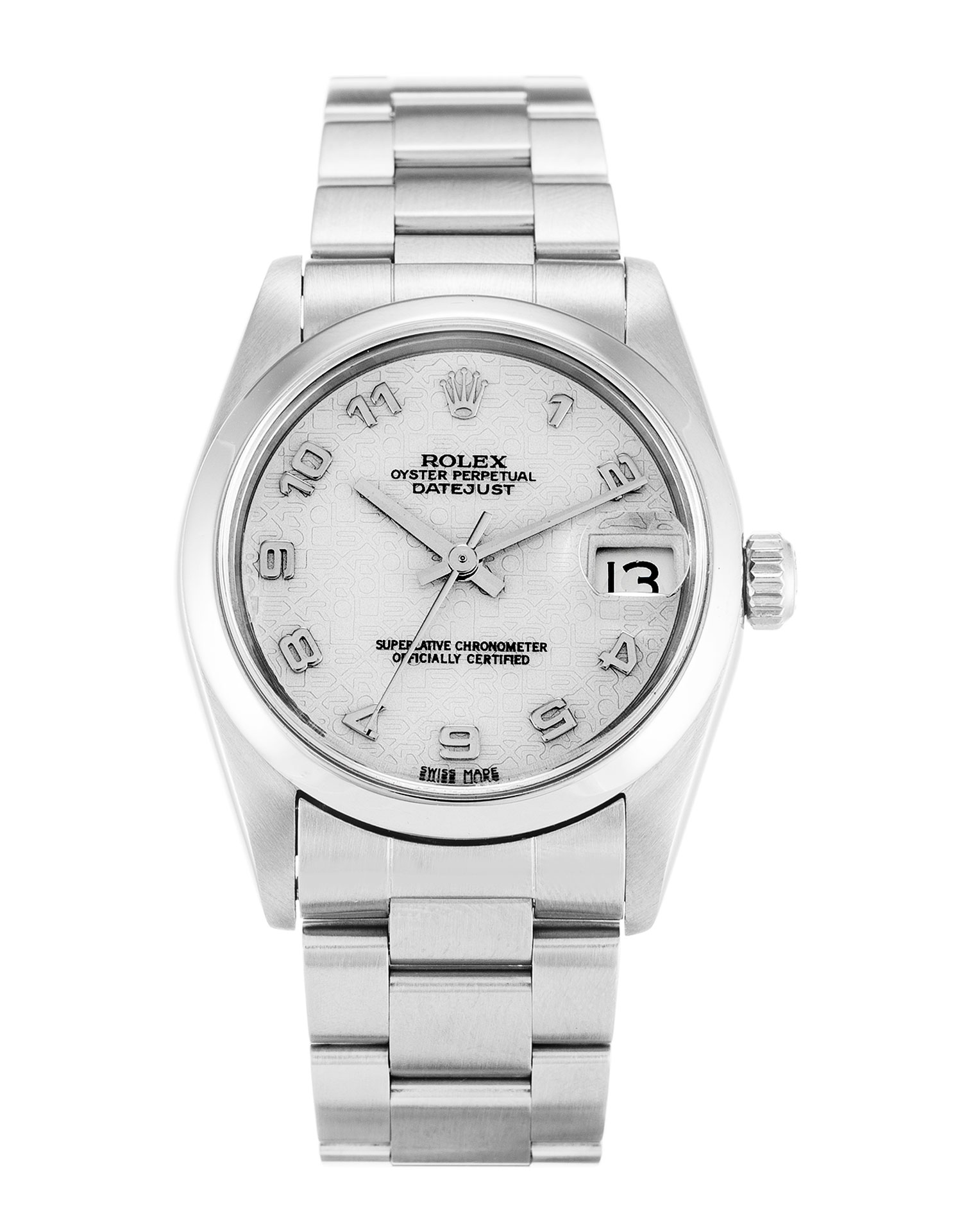 Rolex Datejust Mid-Size Replica Watch, 68240, Automatic, Ivory Jubilee Arabic Dial, Steel Case &