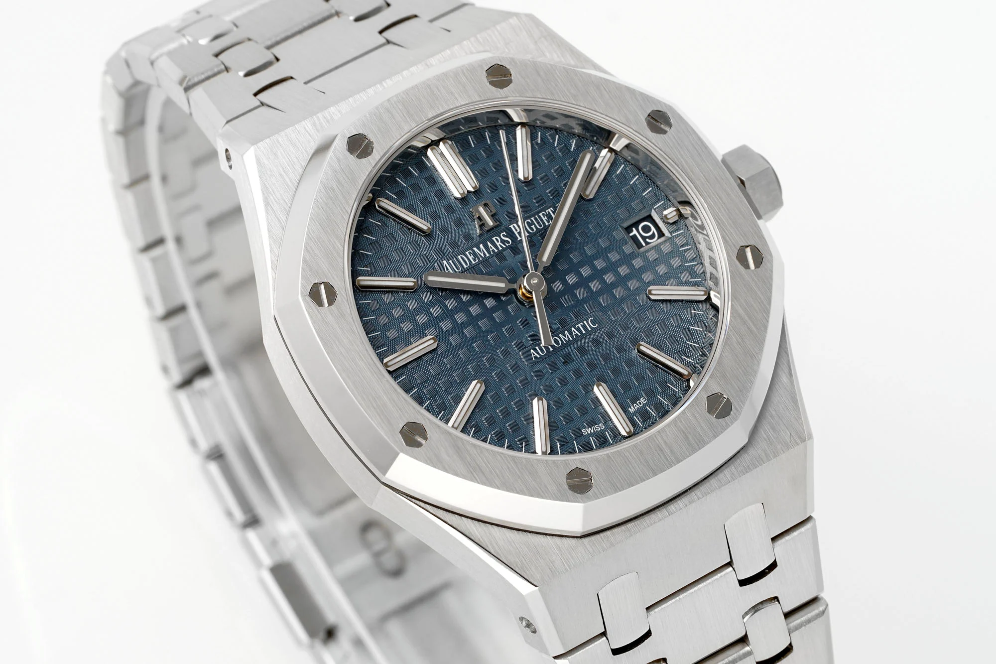 Royal Oak 15450 37mm SS/SS Blue Textured Dial APSF SA3120 Super Clone