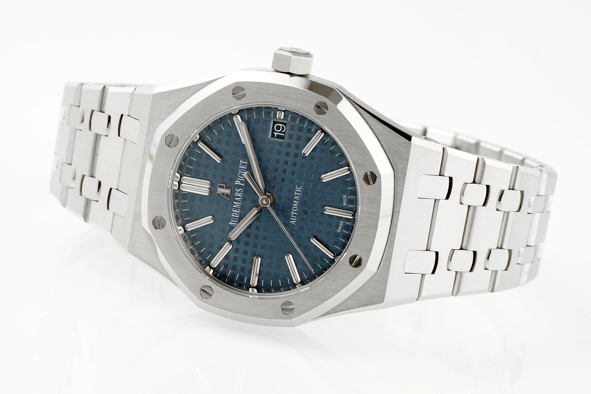 Royal Oak 15450 37mm SS/SS Blue Textured Dial APSF SA3120 Super Clone