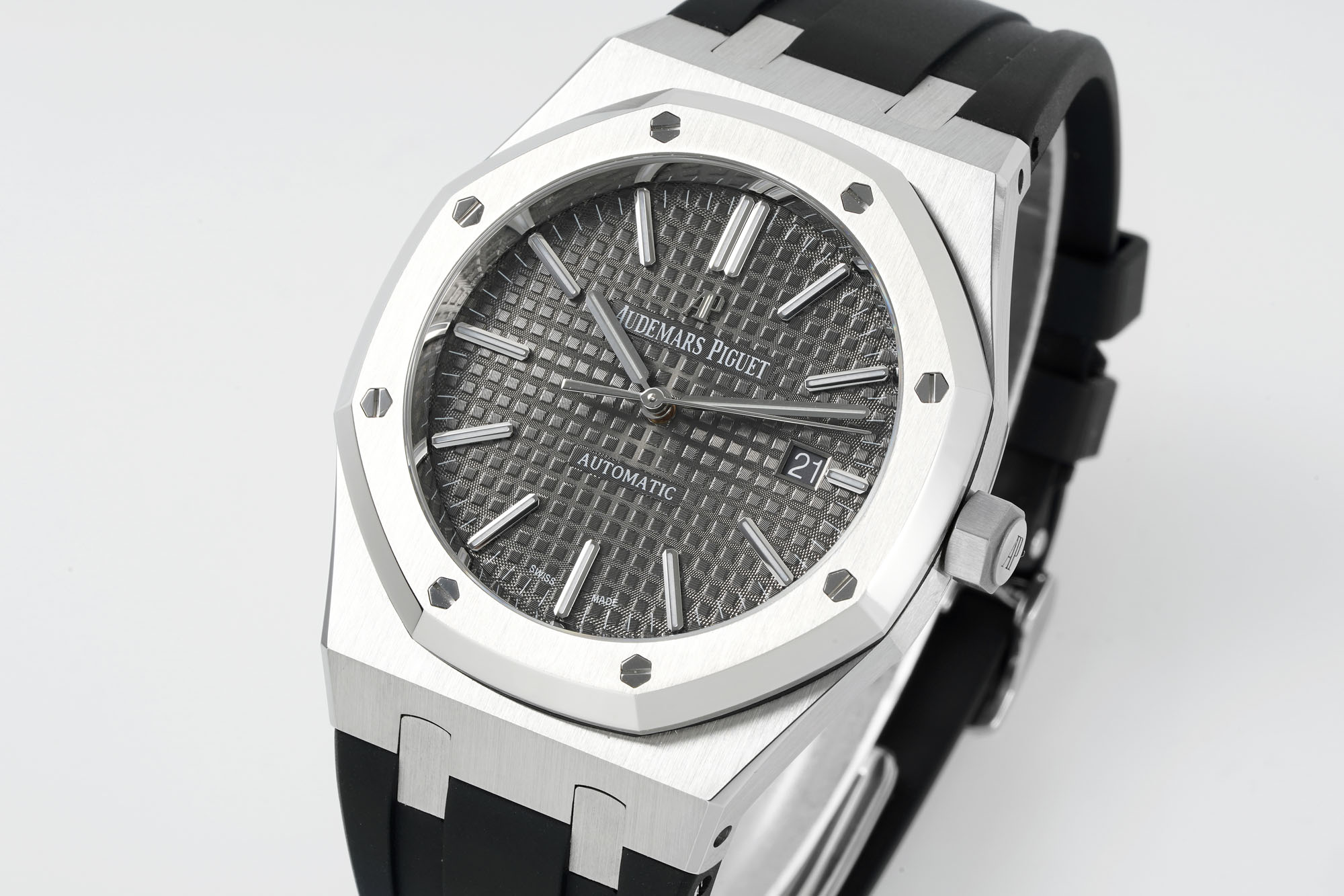 Royal Oak 15400 1:1 Best Edition SS/RU Grey Textured Dial APSF SA3120 Super Clone