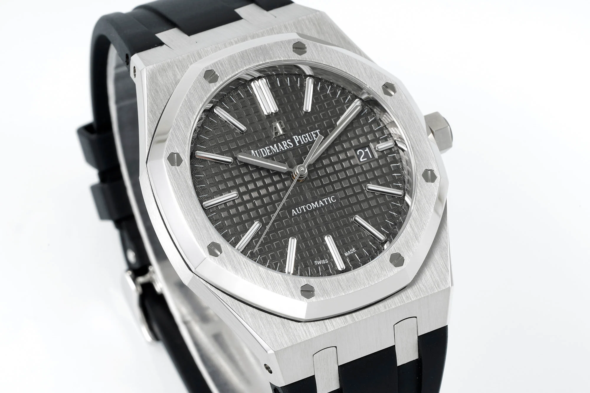Royal Oak 15400 1:1 Best Edition SS/RU Grey Textured Dial APSF SA3120 Super Clone