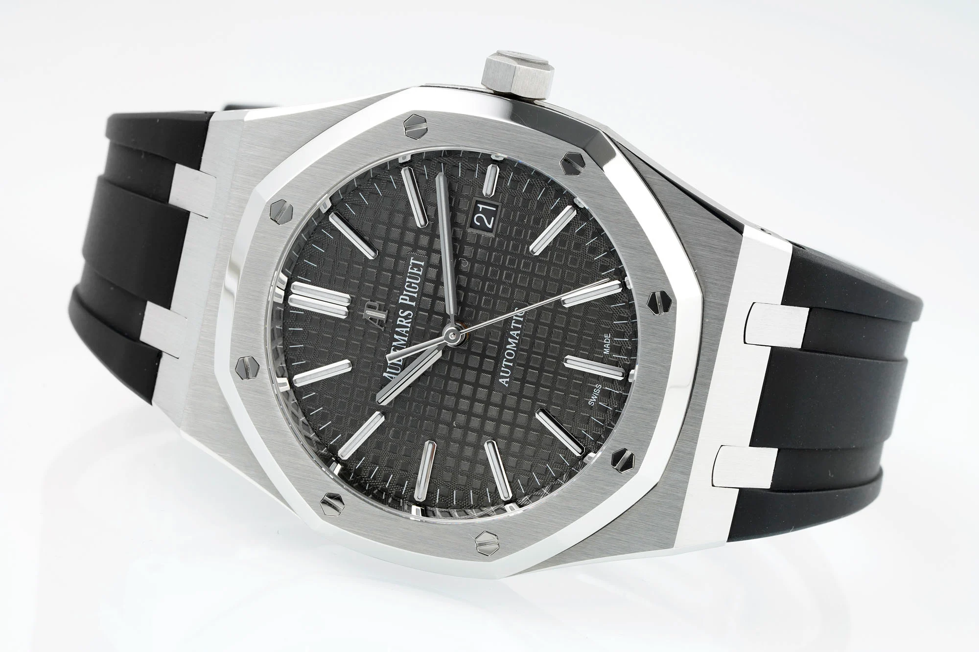 Royal Oak 15400 1:1 Best Edition SS/RU Grey Textured Dial APSF SA3120 Super Clone