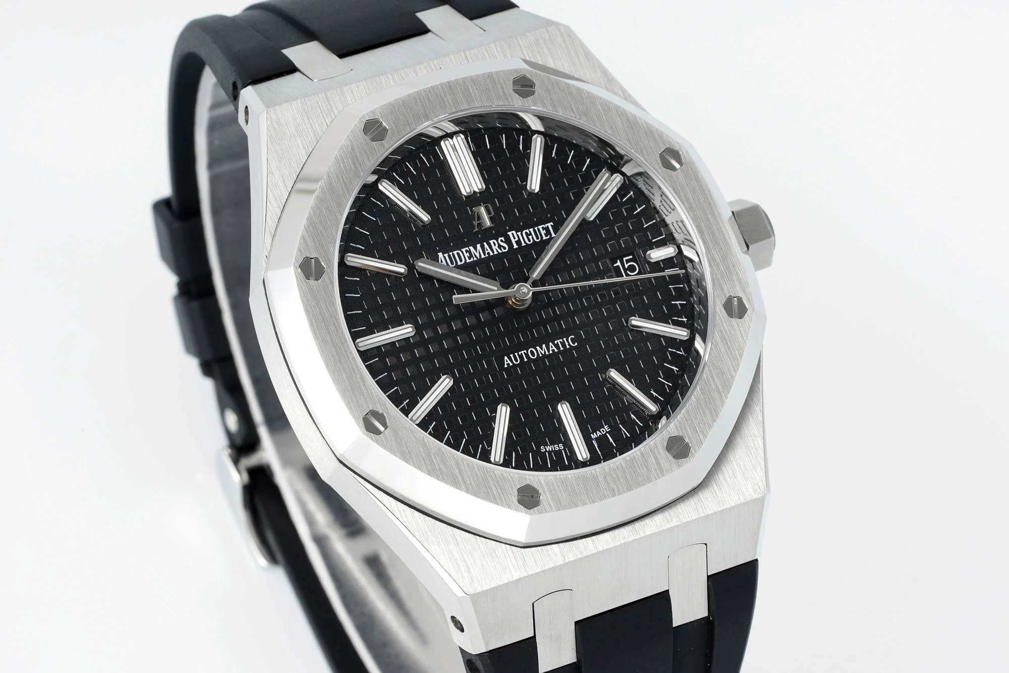 Royal Oak 15400 1:1 Best Edition SS/RU Black Textured Dial APSF SA3120 Super Clone