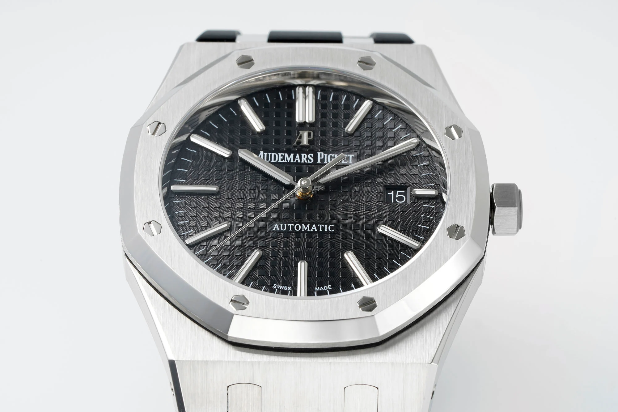 Royal Oak 15400 1:1 Best Edition SS/RU Black Textured Dial APSF SA3120 Super Clone