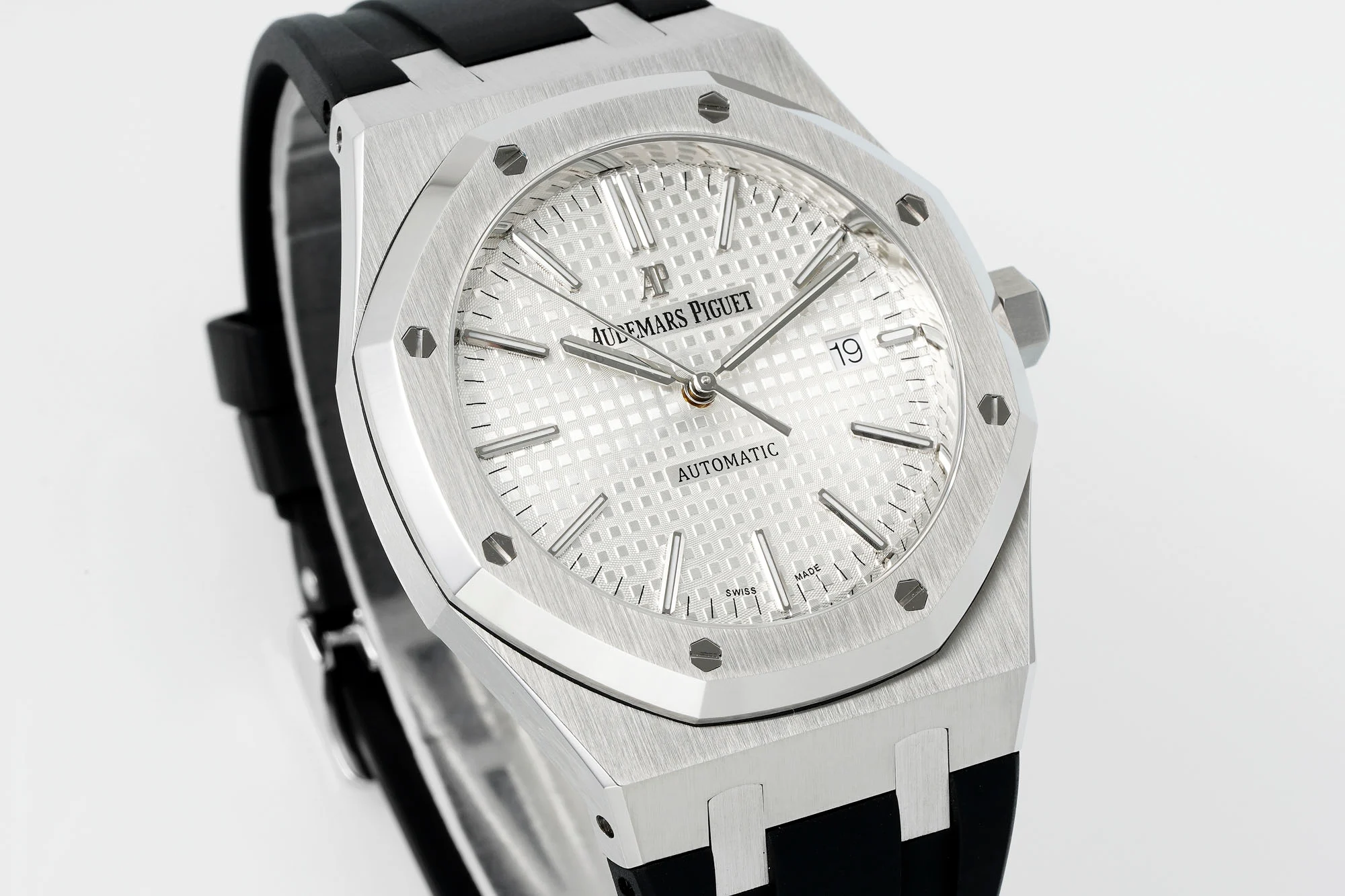 Royal Oak 15400 1:1 Best Edition SS/RU White Textured Dial APSF SA3120 Super Clone